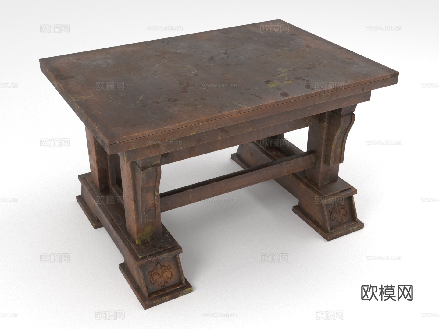 铁艺桌 复古桌 工业风桌 金属桌 装饰桌3d模型下载（渲染图1）