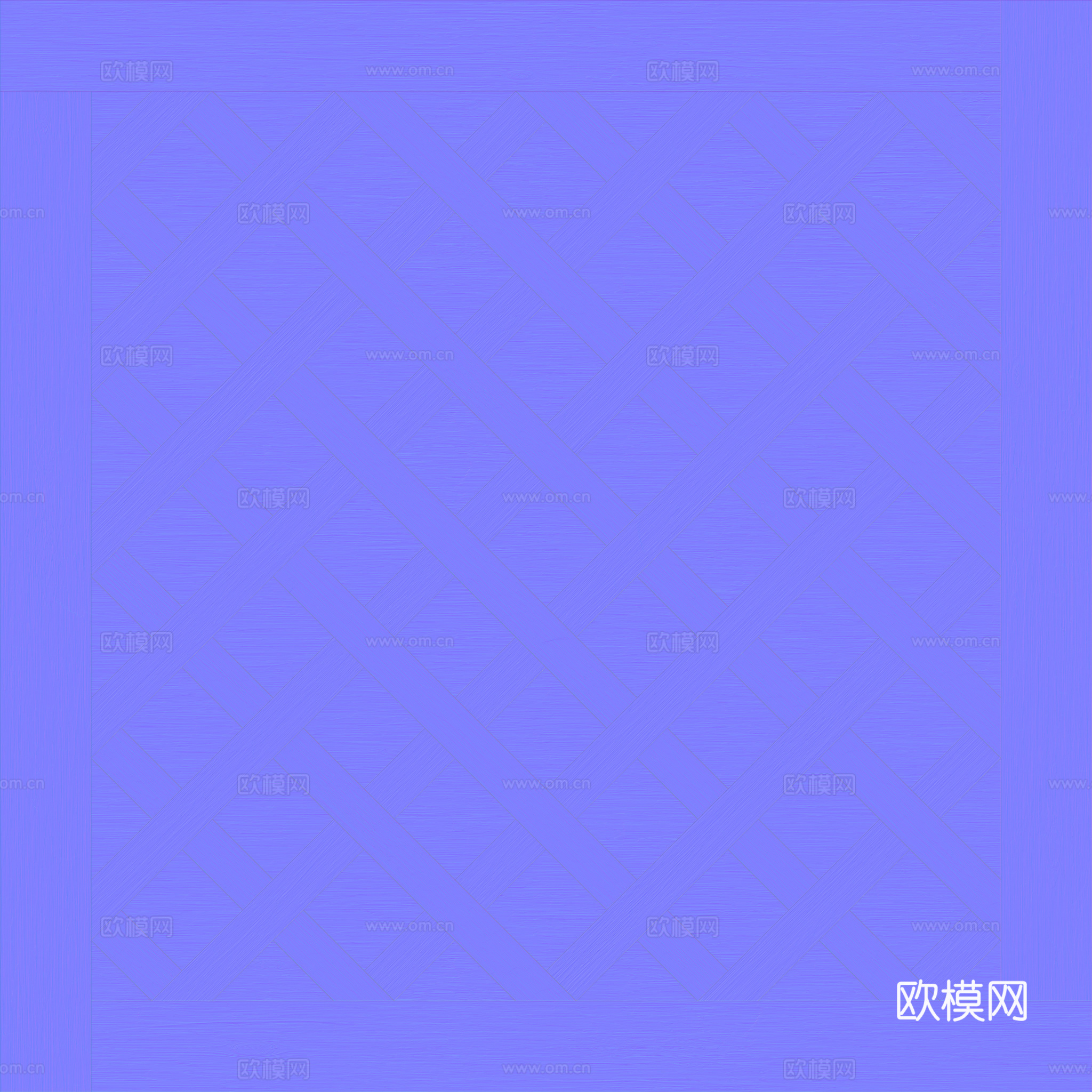 无缝拼花木地板 PBR贴图 2k