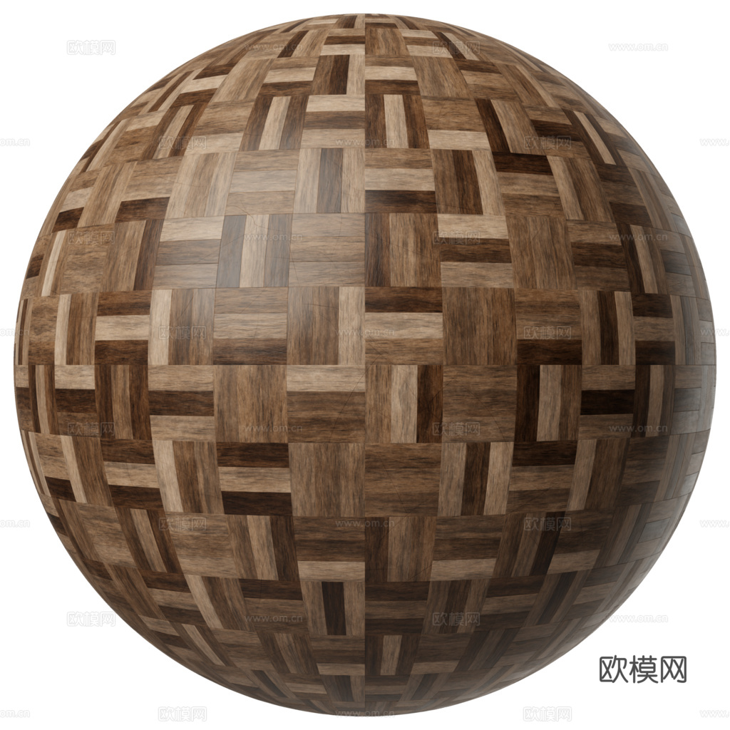 无缝木地板田字铺 PBR贴图 2k