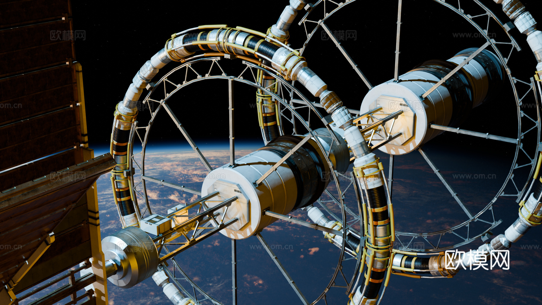 太空站 太空飞船 太空空间站 太空舱 航天器 卫星su模型