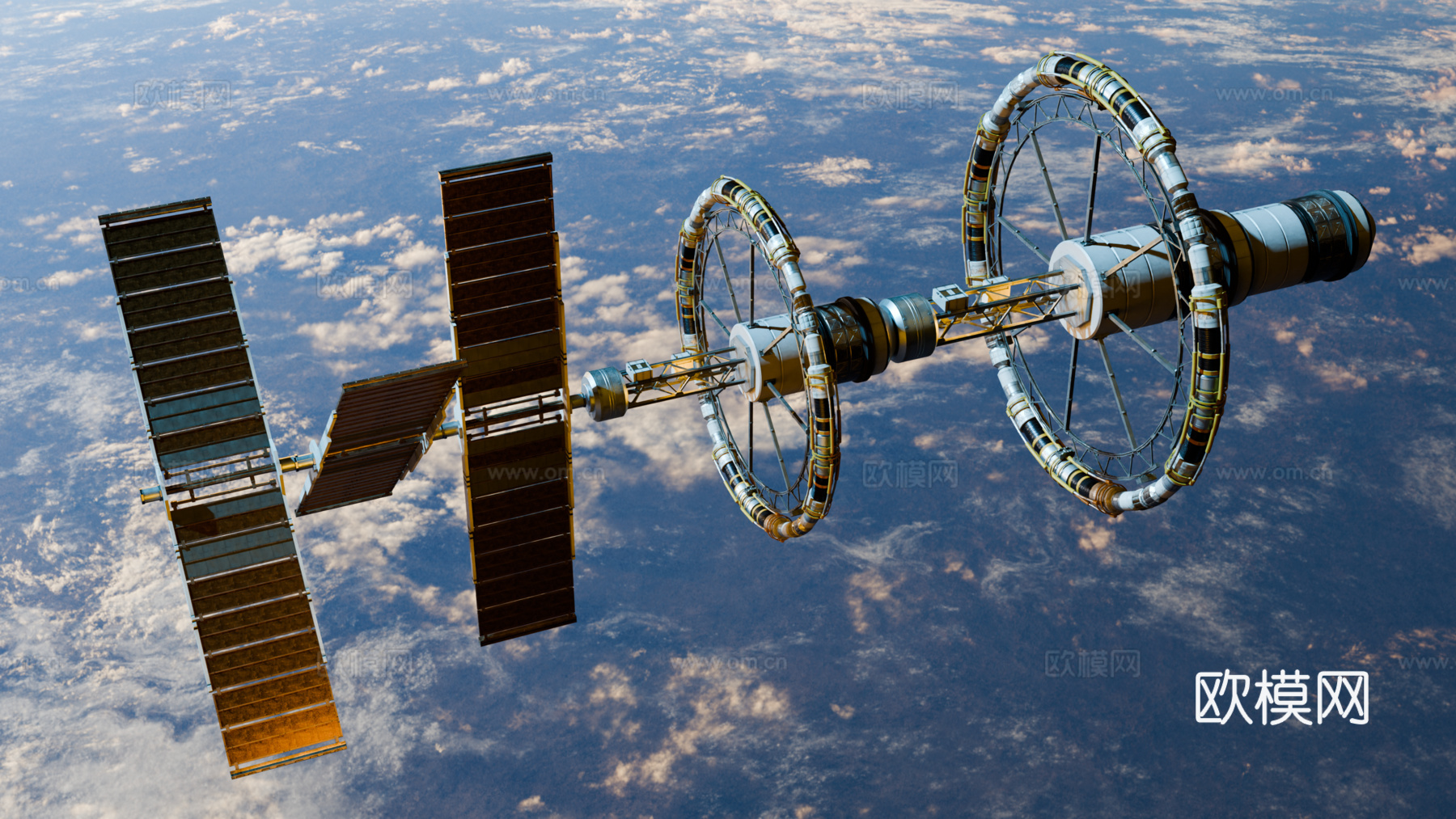 太空站 太空飞船 太空空间站 太空舱 航天器 卫星su模型