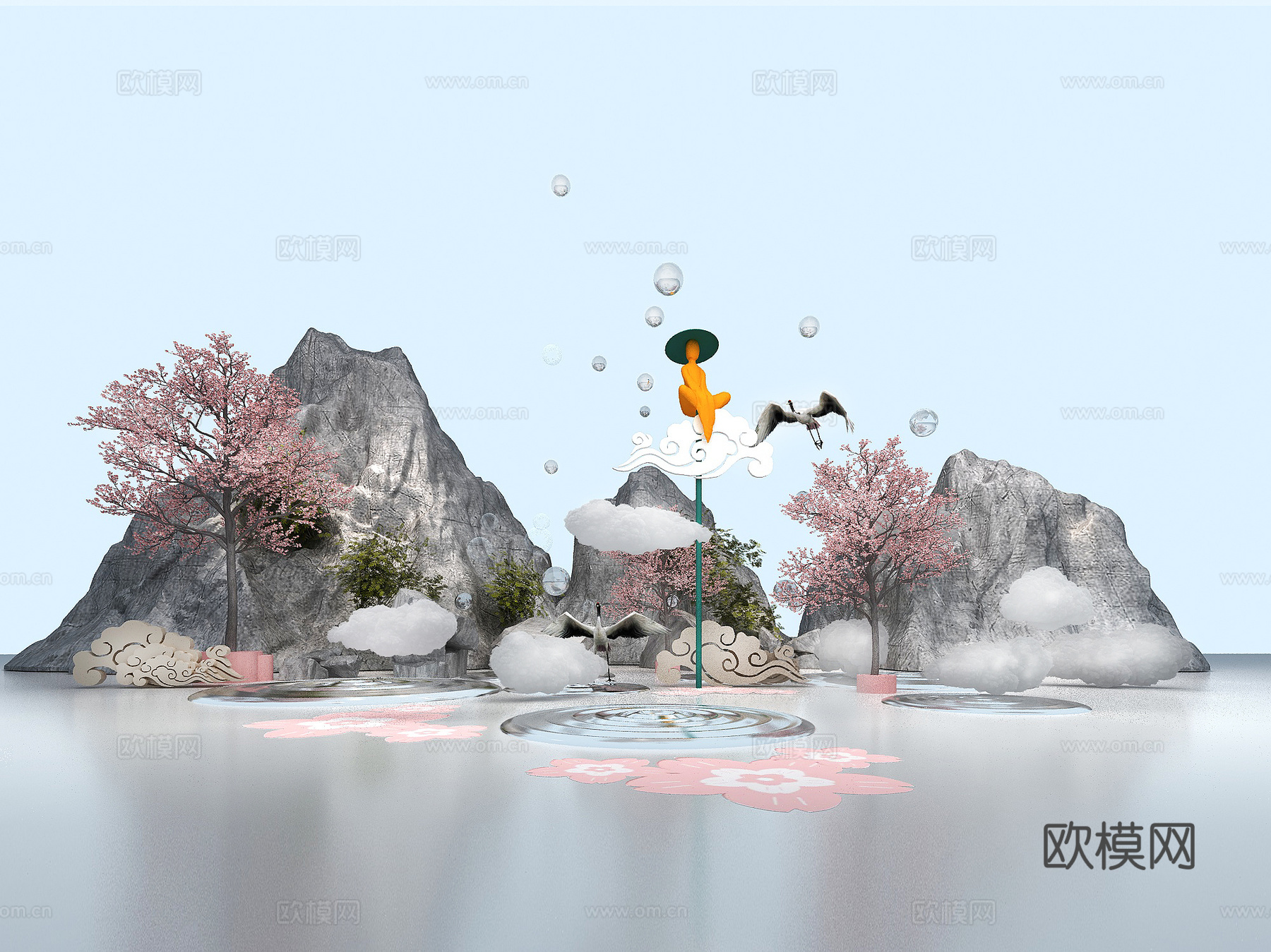 博物馆展厅美陈免费3d模型