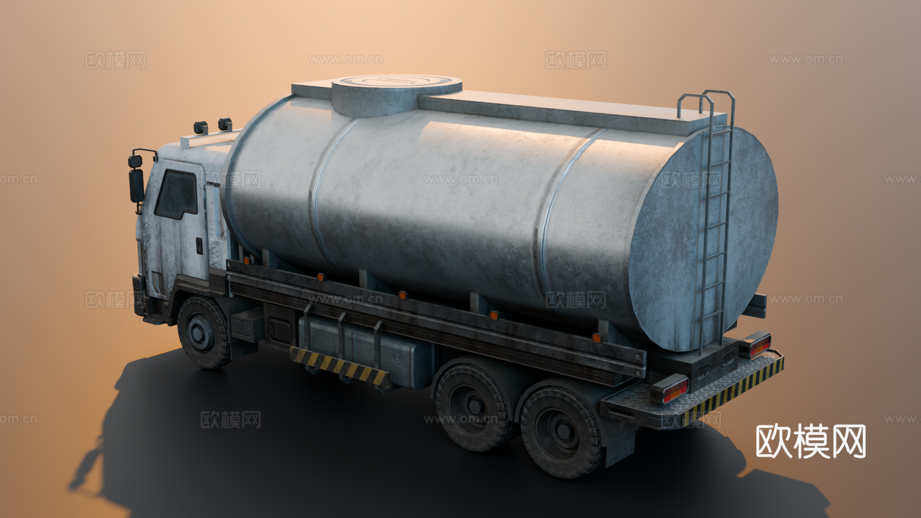 油罐车 油罐货车 罐车 工程车辆su模型