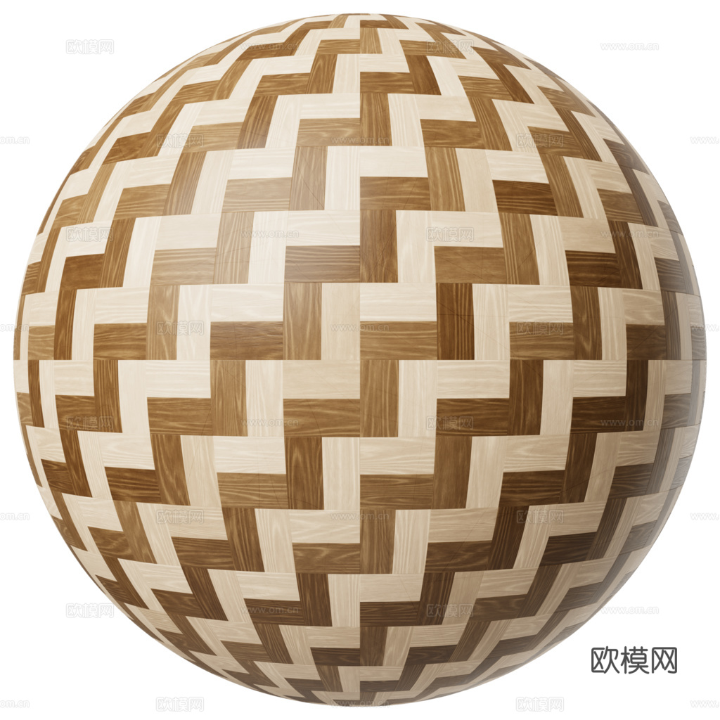 无缝拼色拼花木地板人字铺 PBR贴图 1k