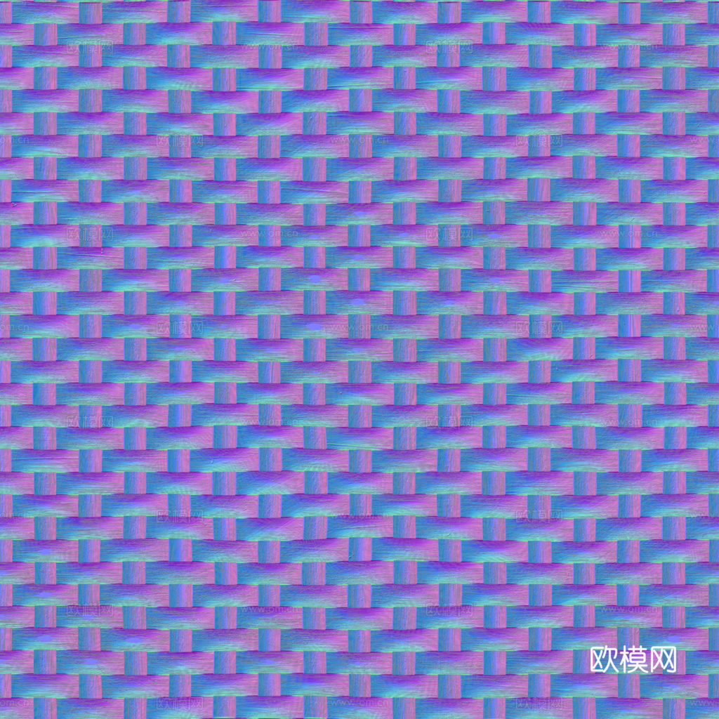 藤编竹编编织品 PBR材质贴图 1k