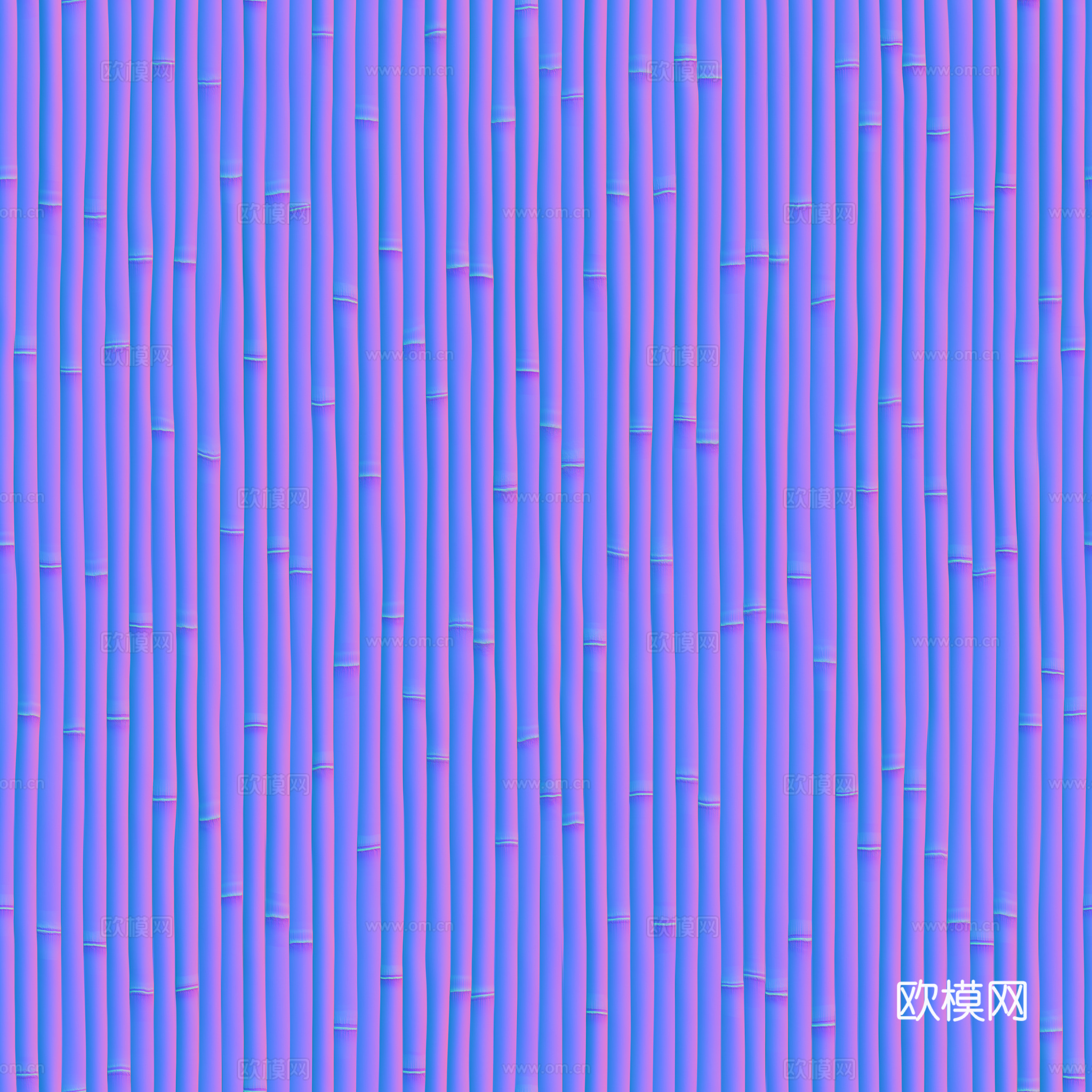 竹子竹篱笆竹排竹墙 PBR材质贴图 2k