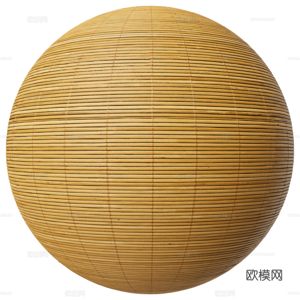 藤编竹编编织品竹帘竹席 PBR材质贴图 1k