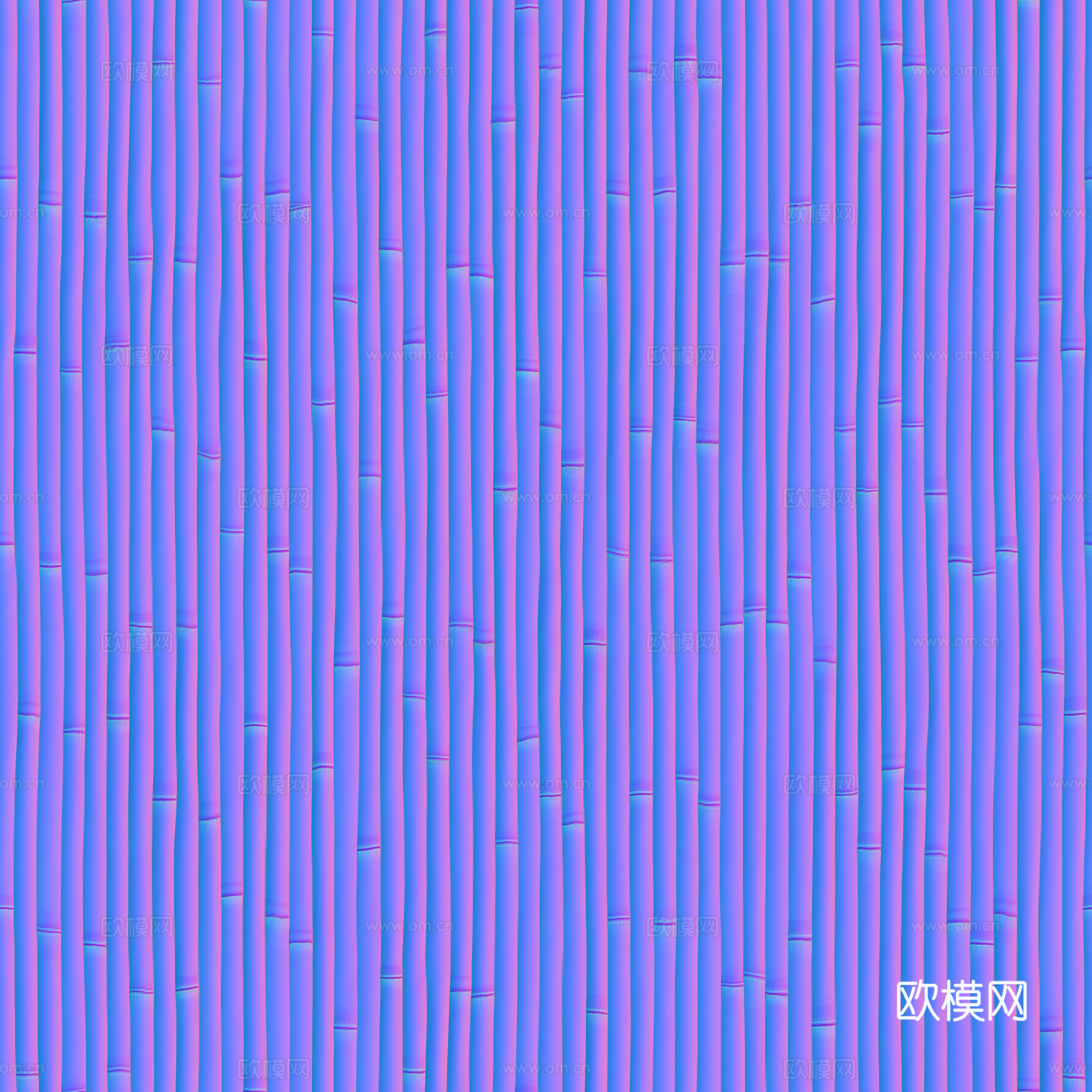 竹子竹篱笆竹排竹墙 PBR材质贴图 2k