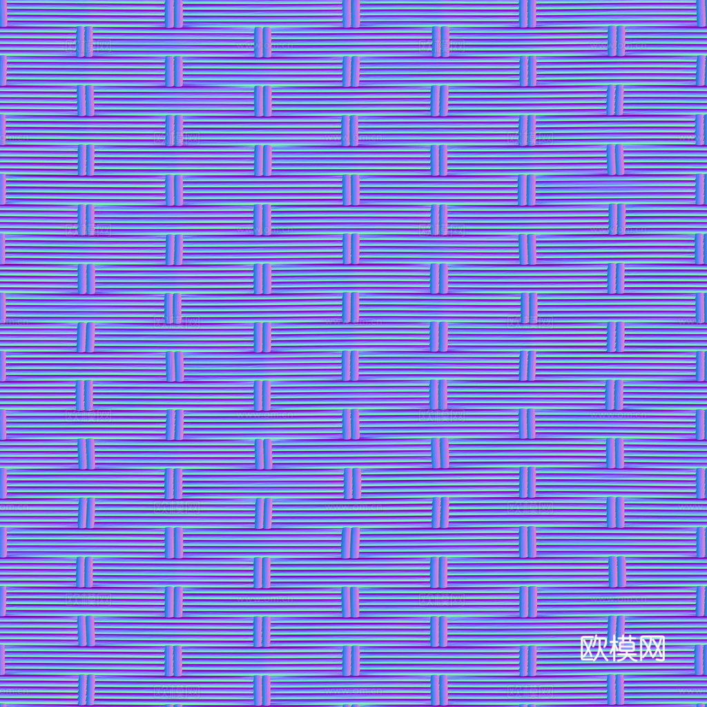 藤编竹编编织品 PBR材质贴图 1k