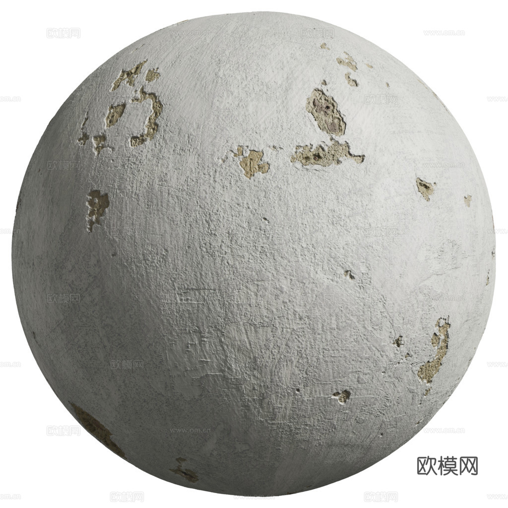 破旧水泥墙户外墙 PBR贴图 2k
