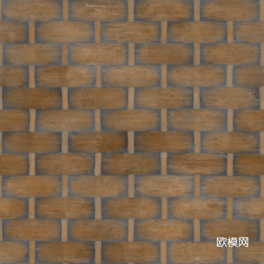 藤编竹编编织品 PBR材质贴图 1k