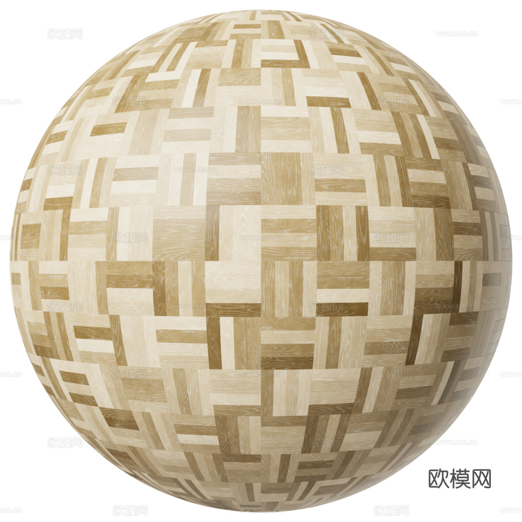 无缝木地板田字铺 PBR贴图 2k