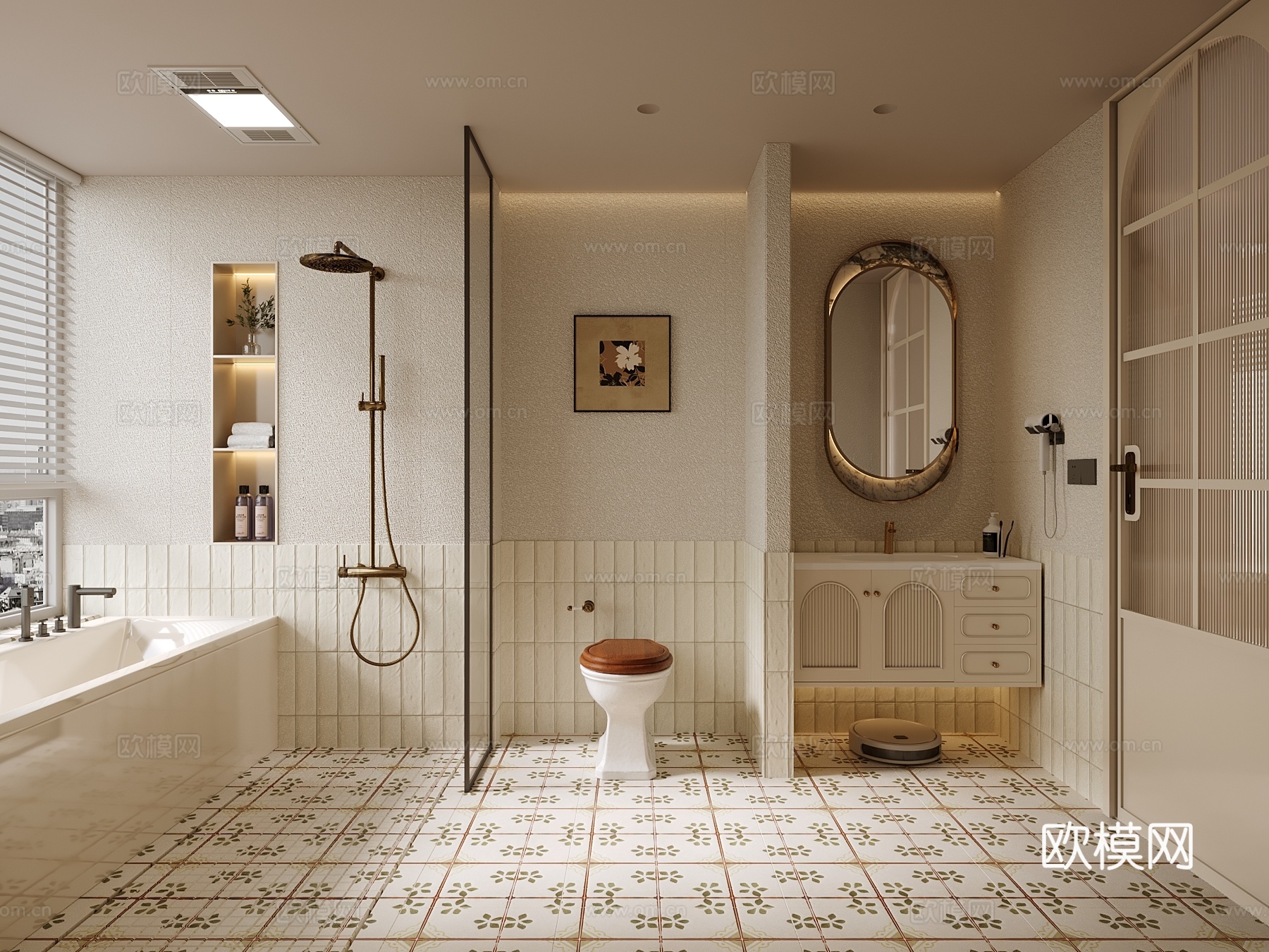 法式卫生间3d模型下载
