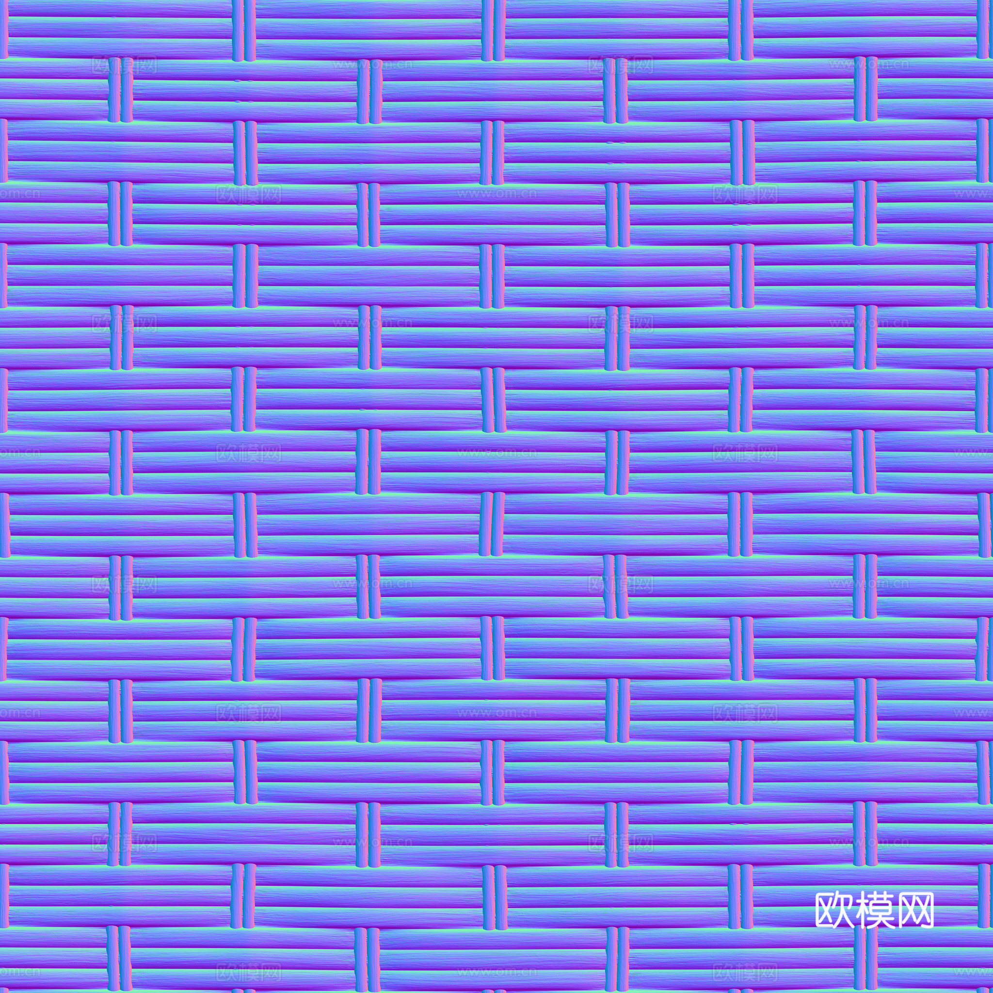 藤编竹编编织品 PBR材质贴图 2k