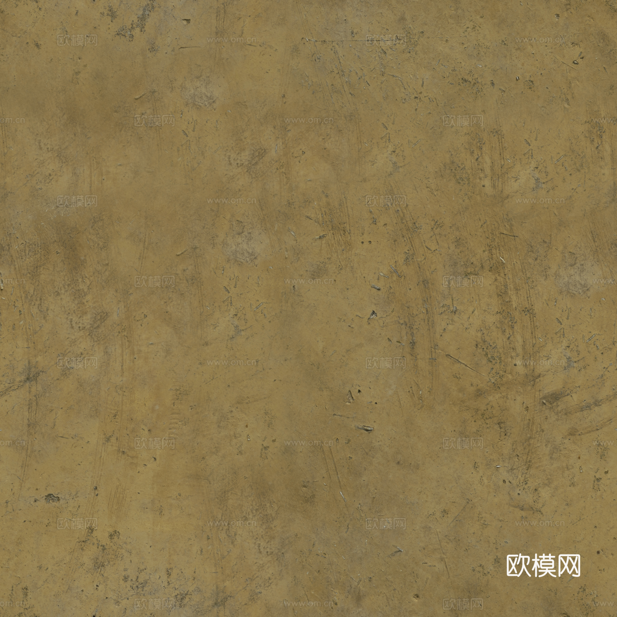 粗糙破旧水泥墙户外墙 PBR贴图 2k