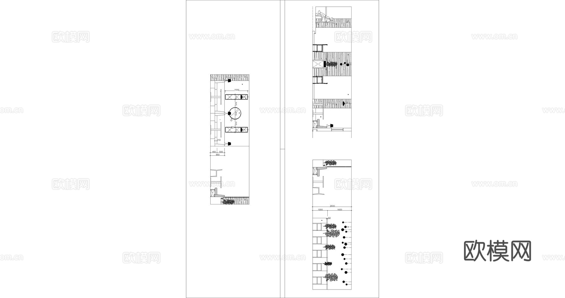 食堂 餐饮空间 酒吧 饭店 快餐店cad施工图