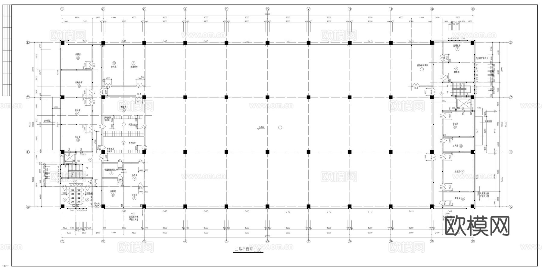 装配车间建筑图cad施工图