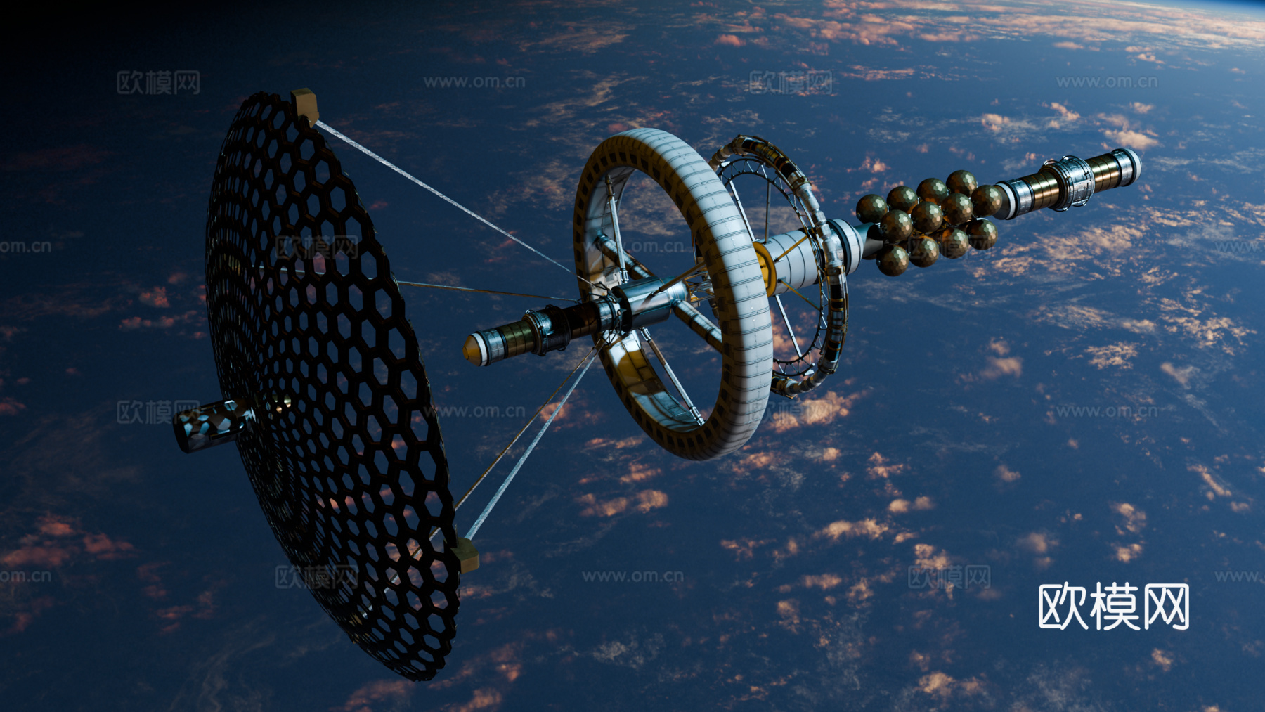 太空站 太空飞船 太空空间站 太空舱 航天器 卫星su模型