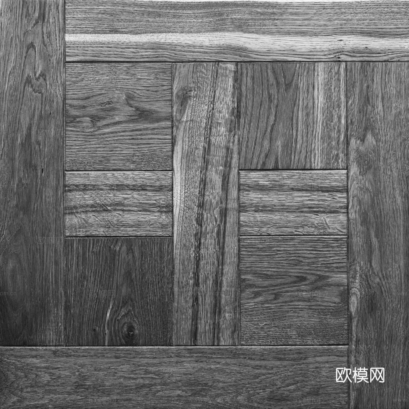 无缝老旧拼花木地板 PBR贴图 2k