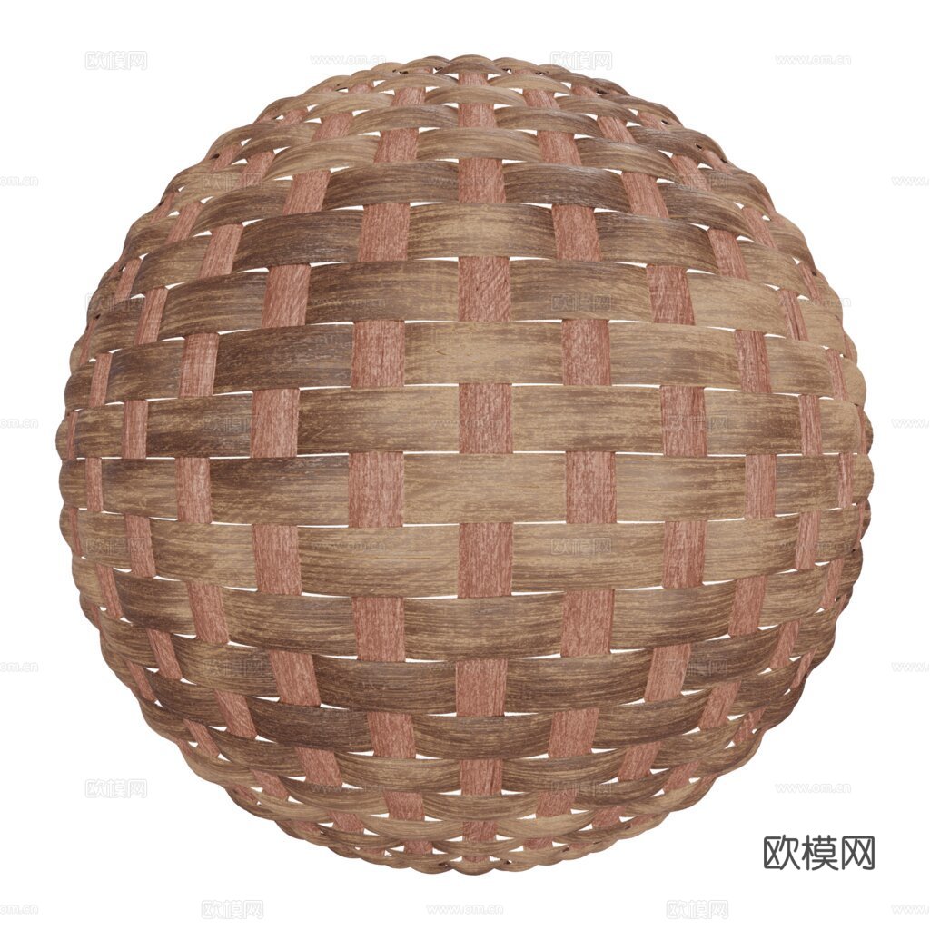 藤编竹编编织品 PBR材质贴图 2k