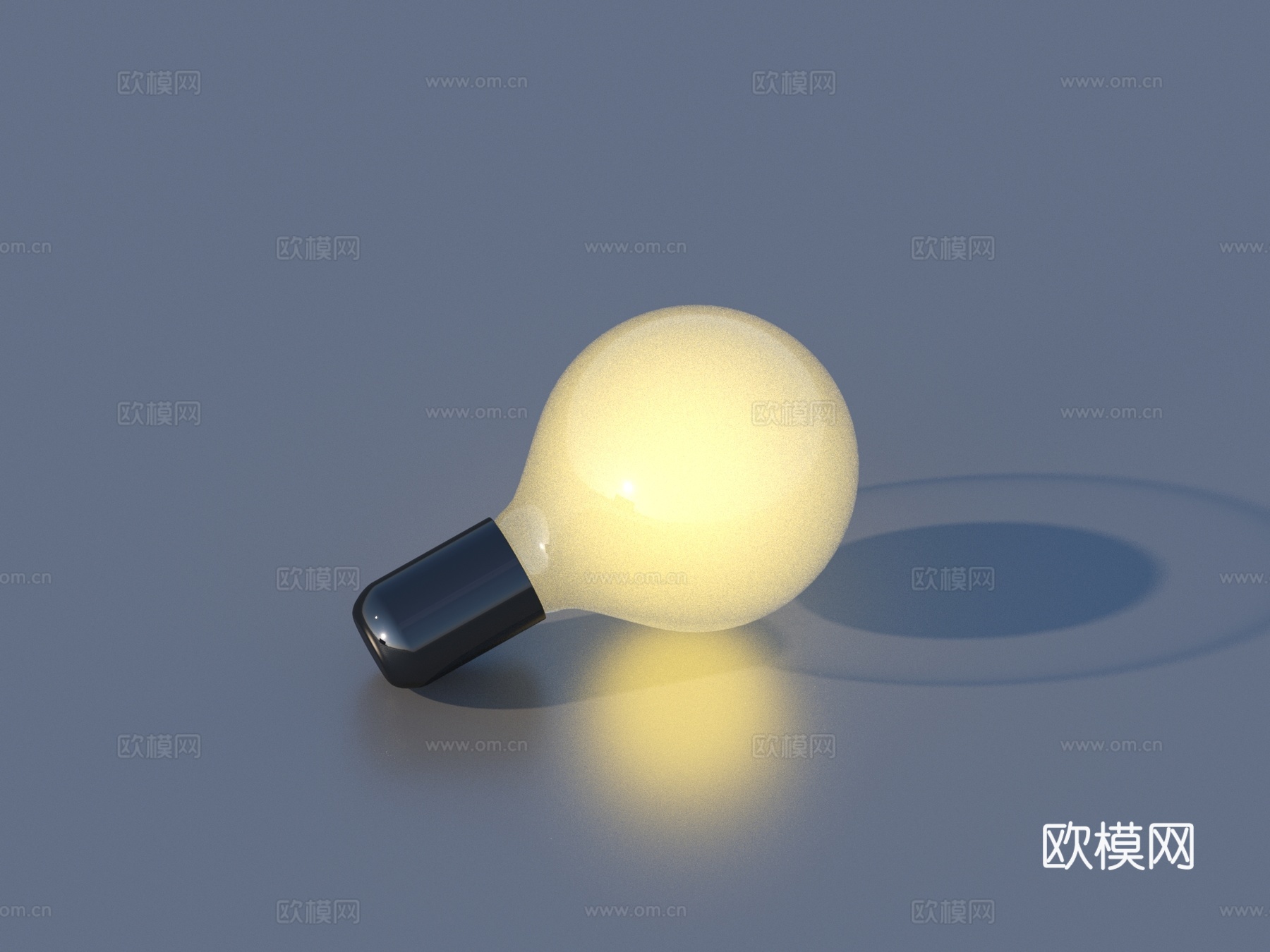 灯泡 钨丝灯泡 灯具3d模型下载（渲染图1）