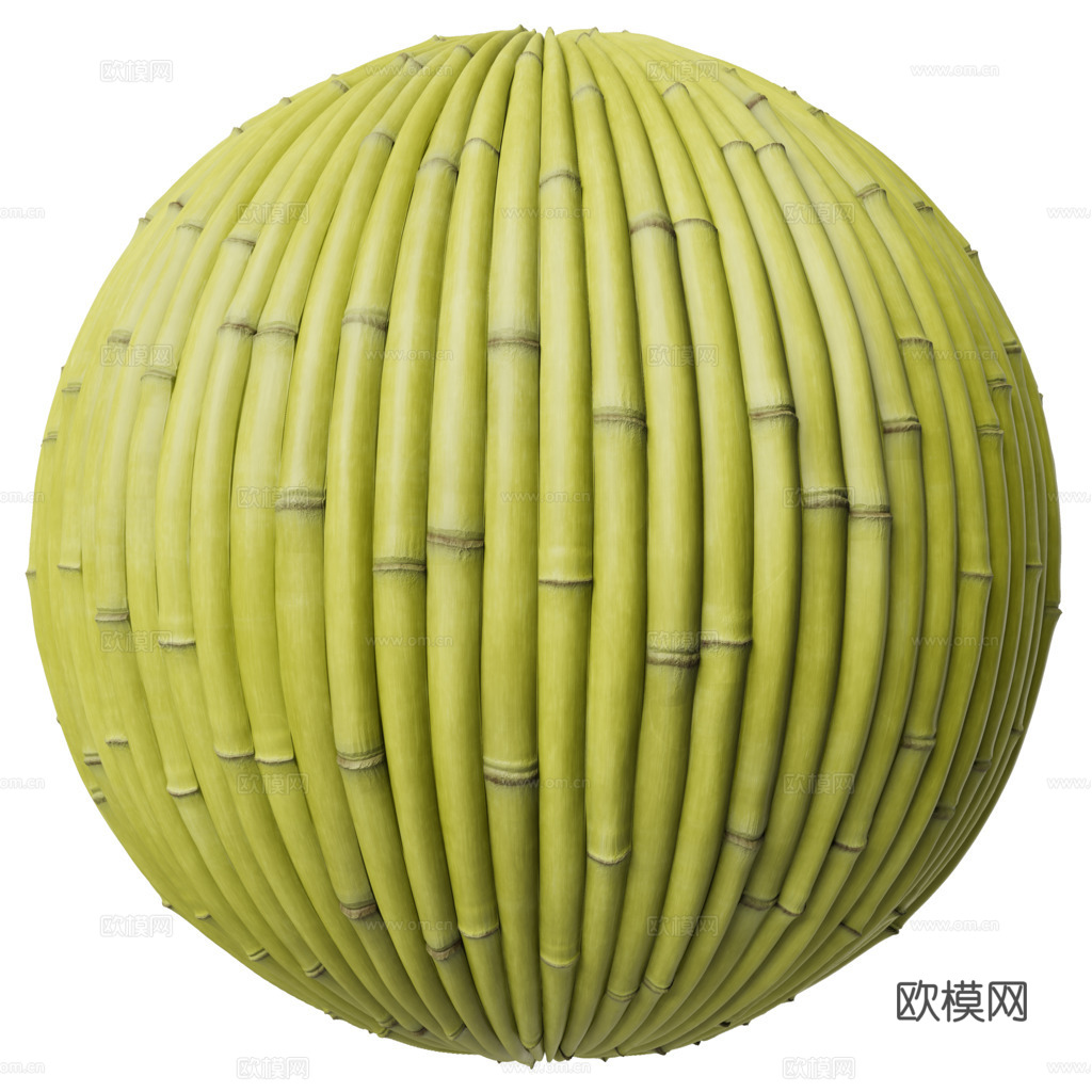 竹子竹篱笆竹排竹墙 PBR材质贴图 1k