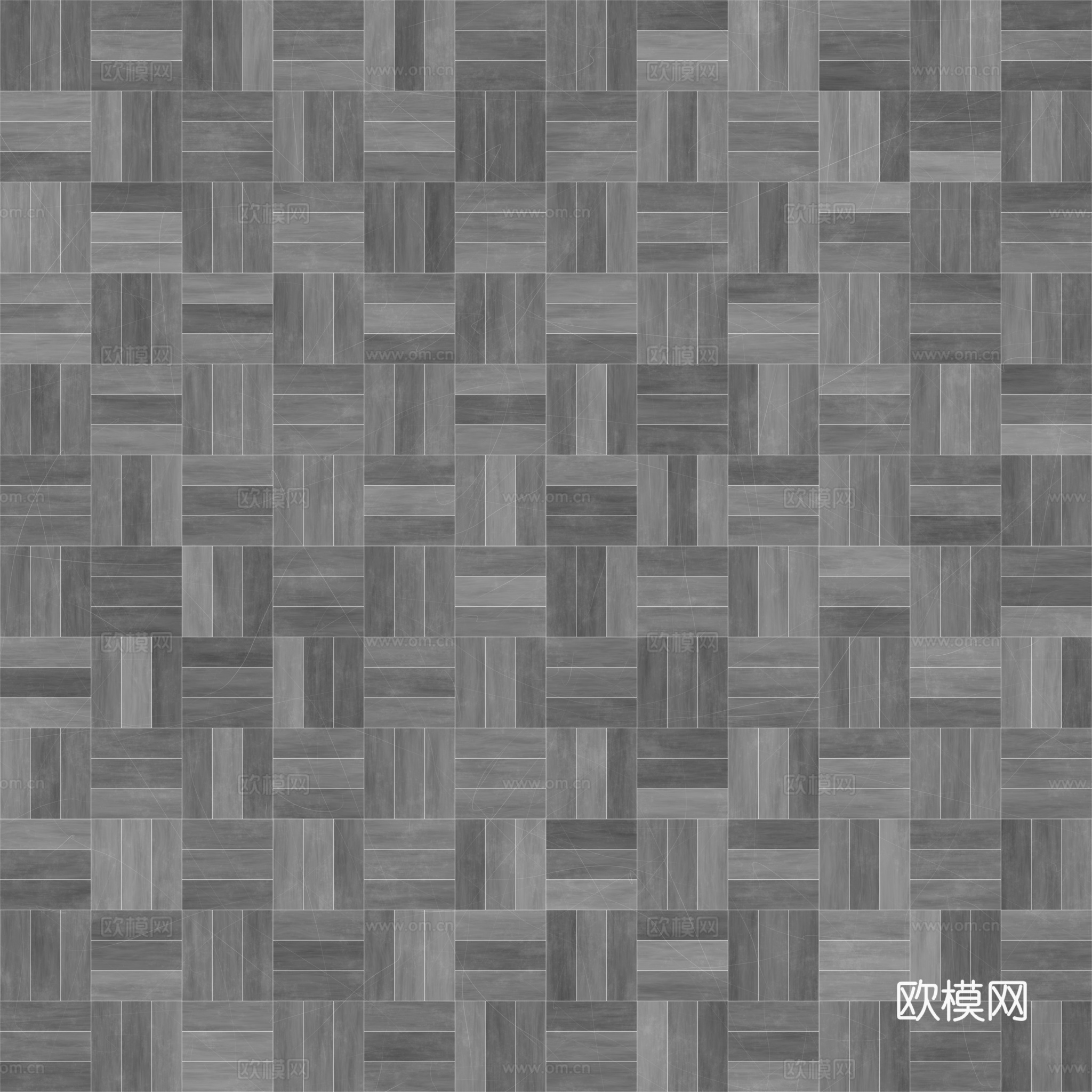 无缝拼花木地板 PBR贴图 2k