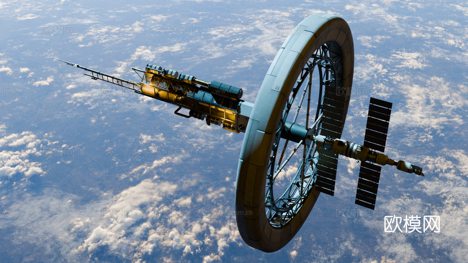 太空站 太空飞船 太空空间站 太空舱 航天器 卫星su模型