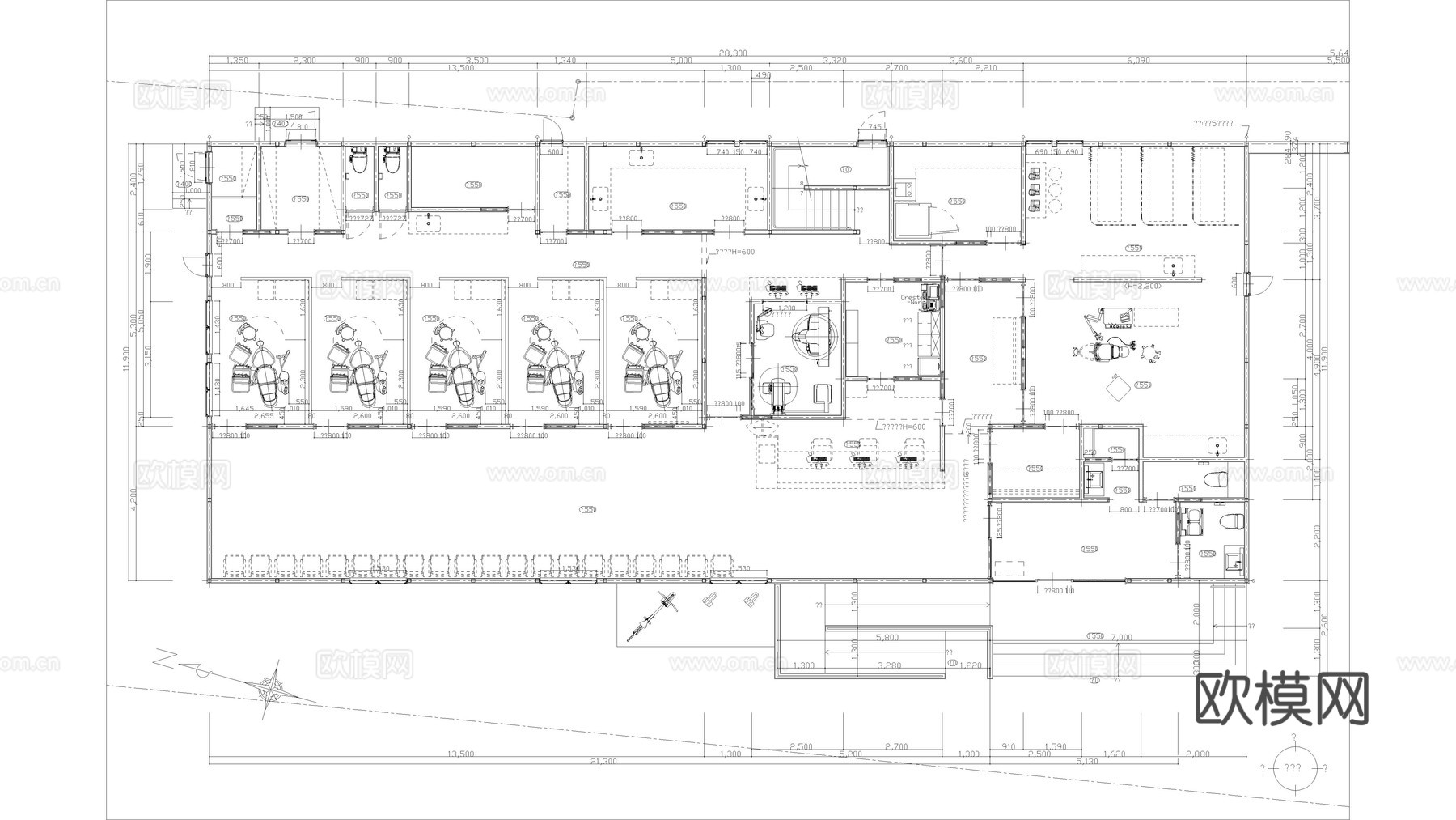 牙科诊所建筑图纸cad施工图