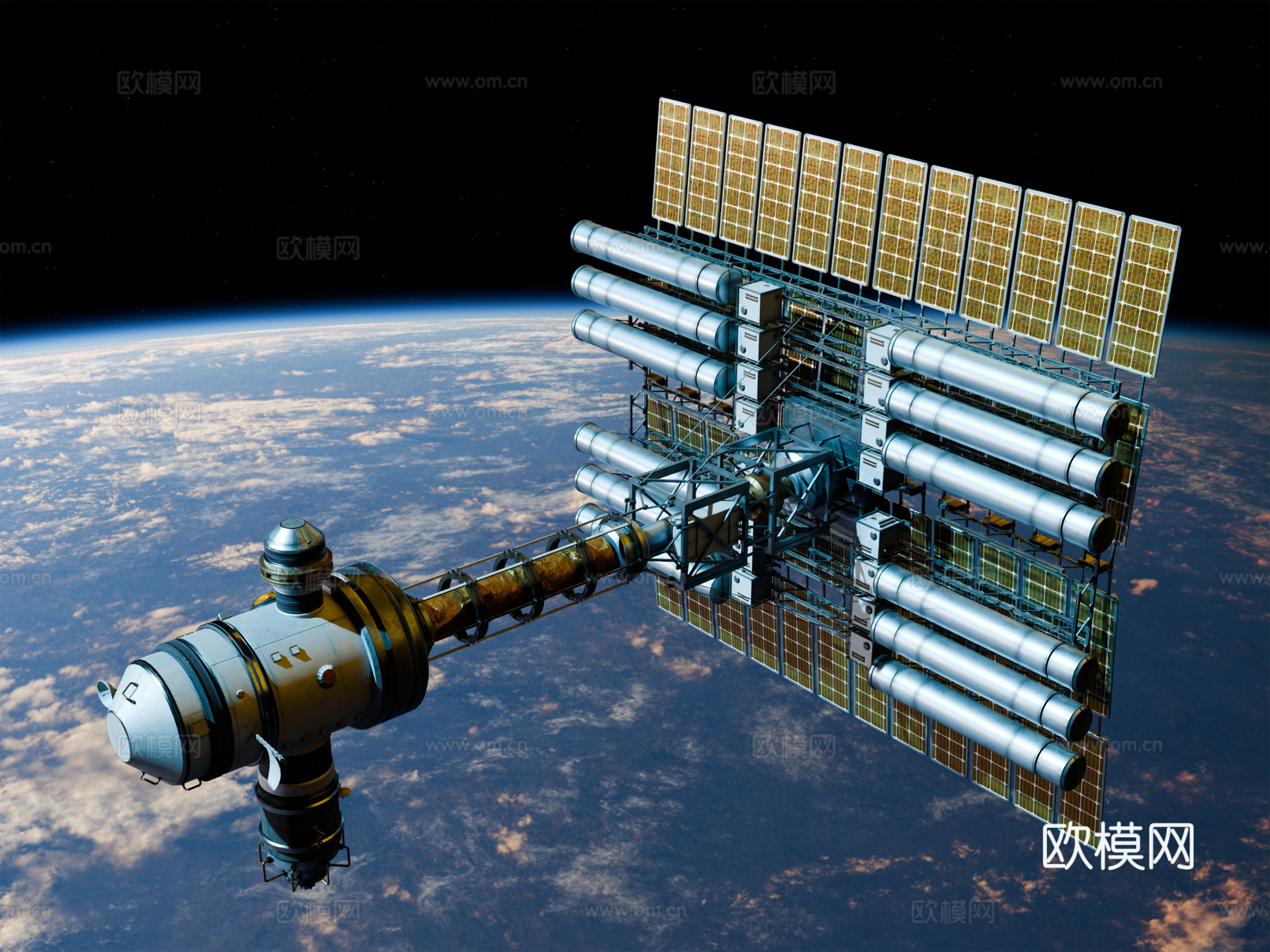 太空站 太空飞船 太空空间站 太空舱 航天器 卫星su模型