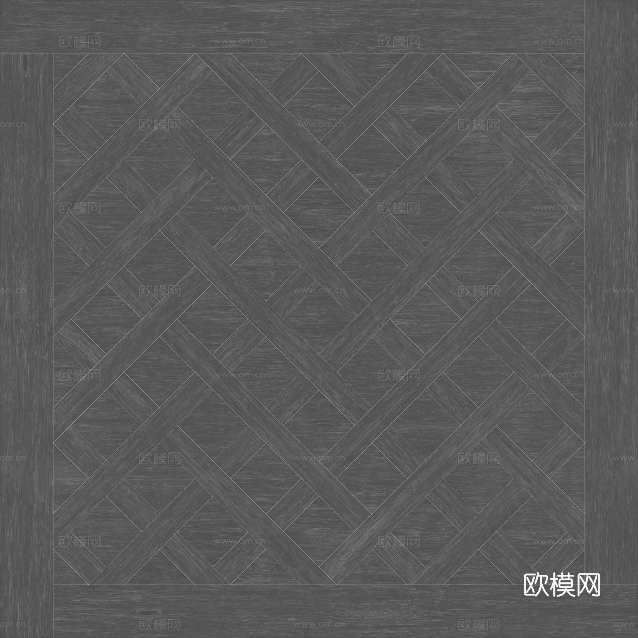 无缝拼花木地板 PBR贴图 2k