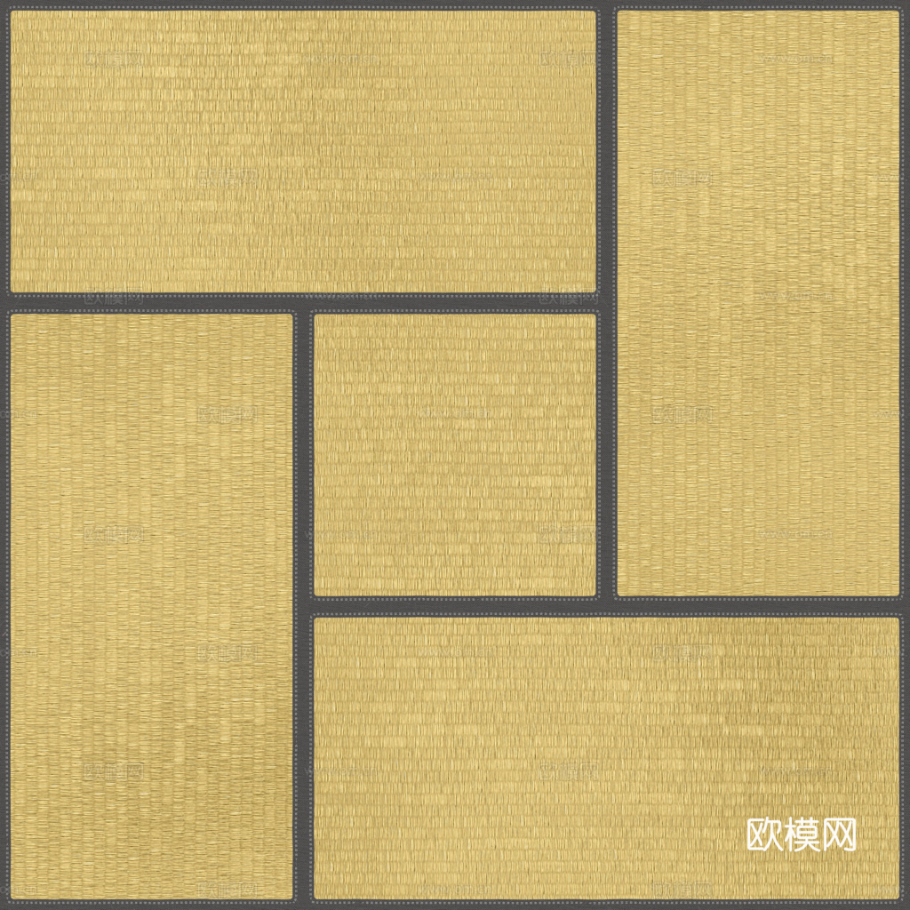 榻榻米竹席竹编 PBR贴图 1k