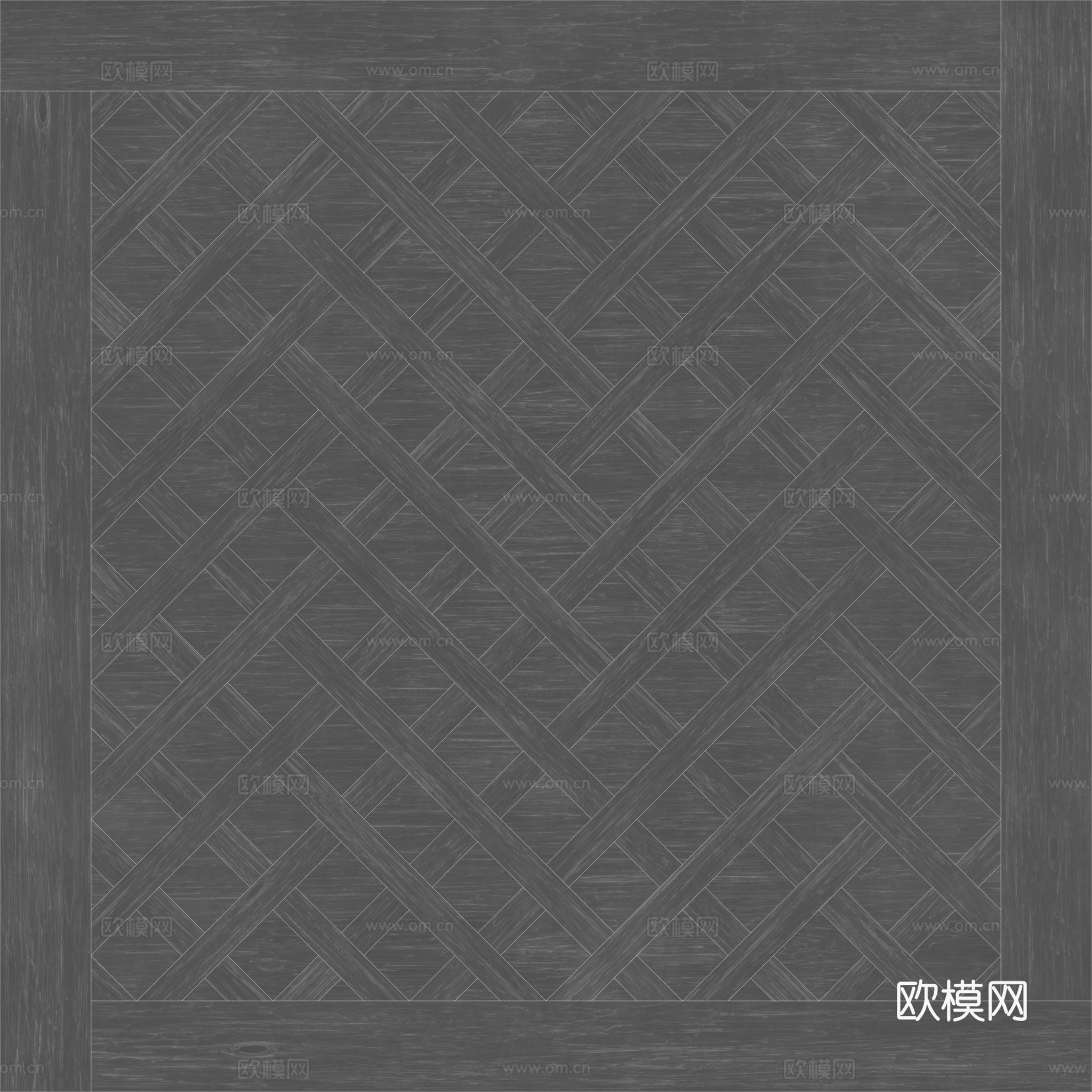 无缝拼花木地板 PBR贴图 2k