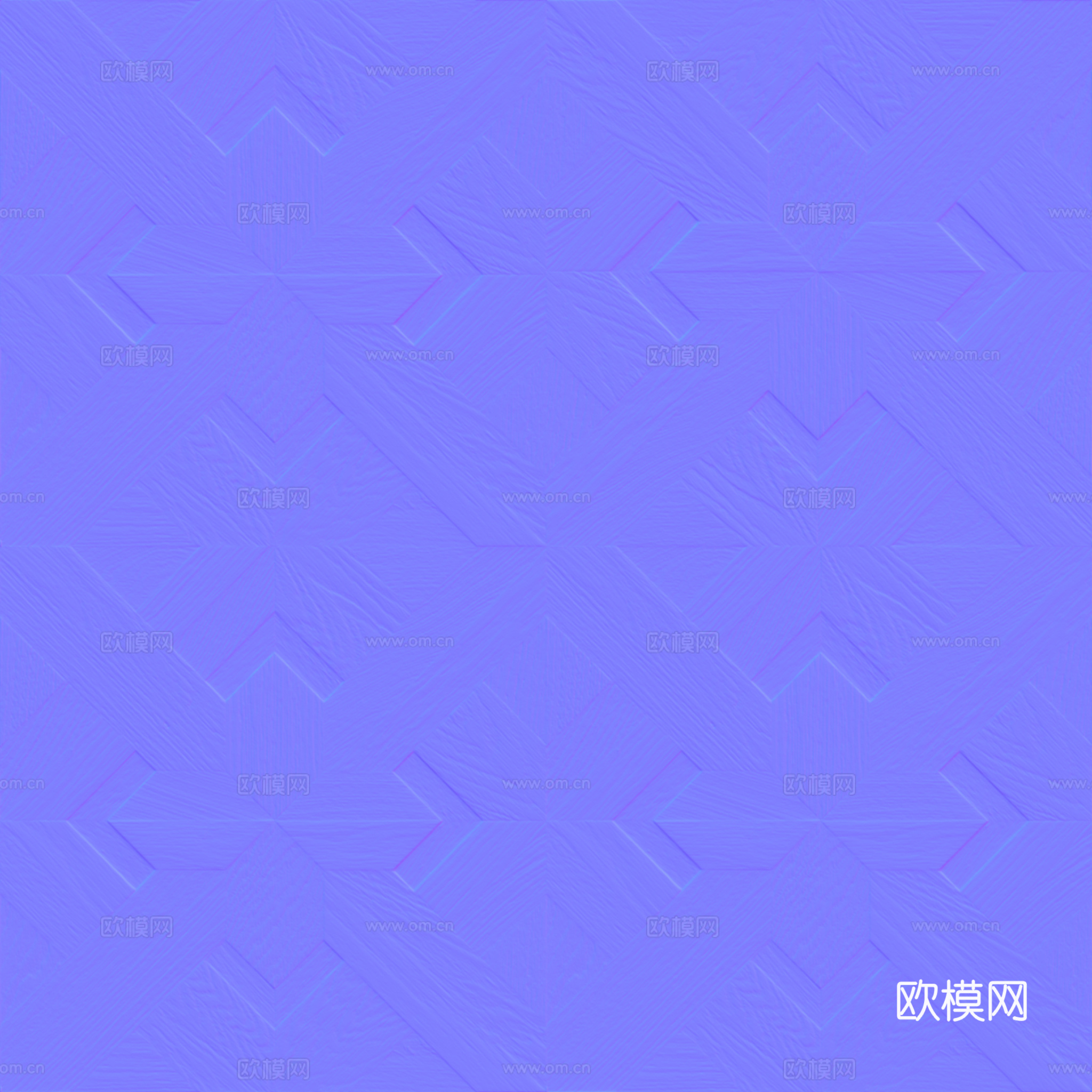 无缝拼花木地板 PBR贴图 2k