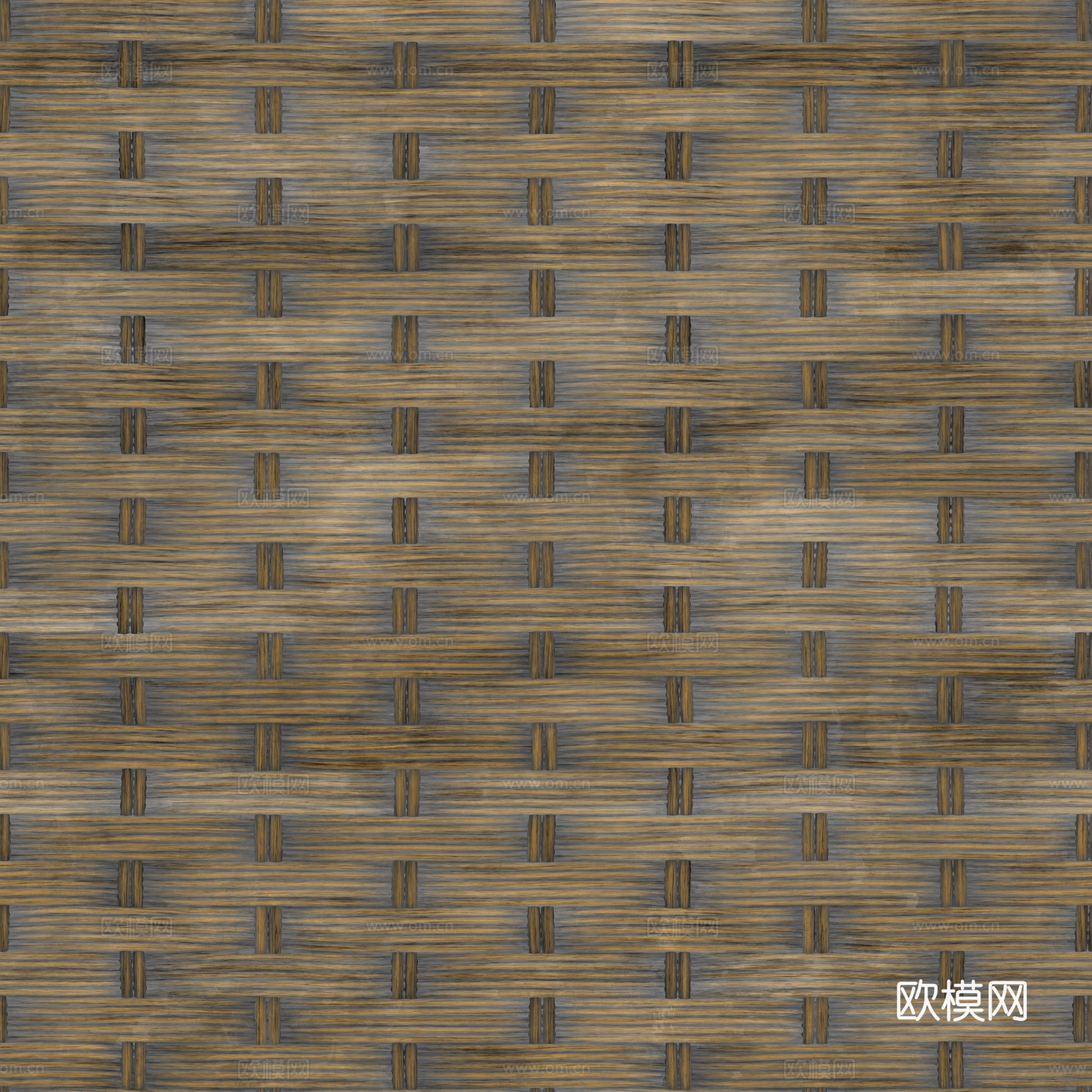 藤编竹编编织品 PBR材质贴图 2k