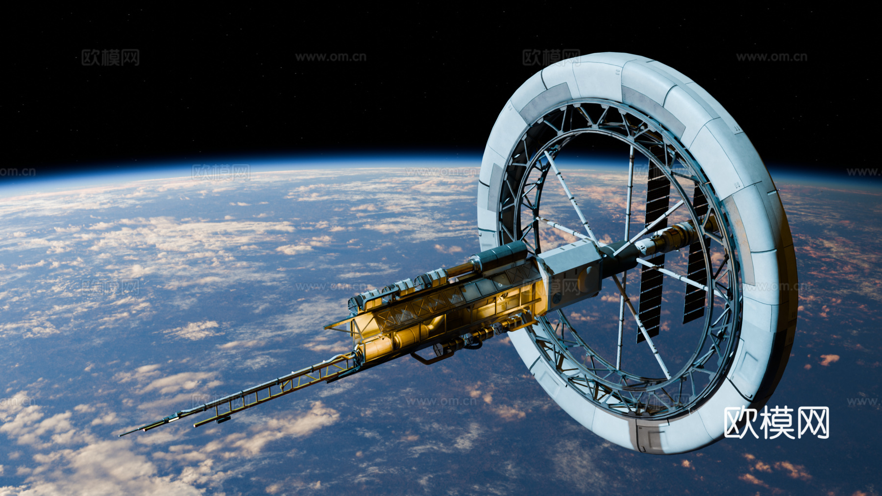 太空站 太空飞船 太空空间站 太空舱 航天器 卫星su模型