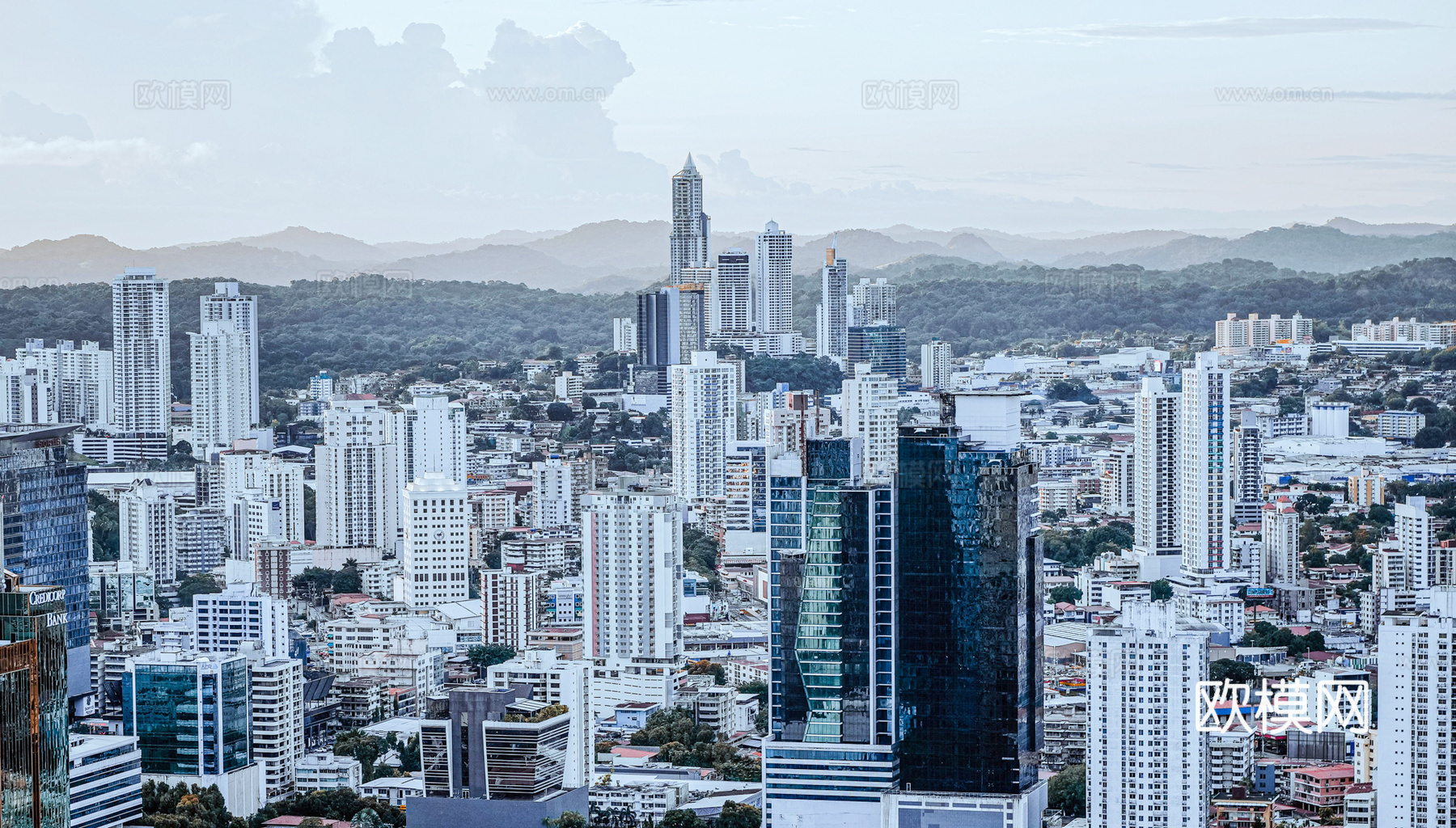 白天城市天空外景下载