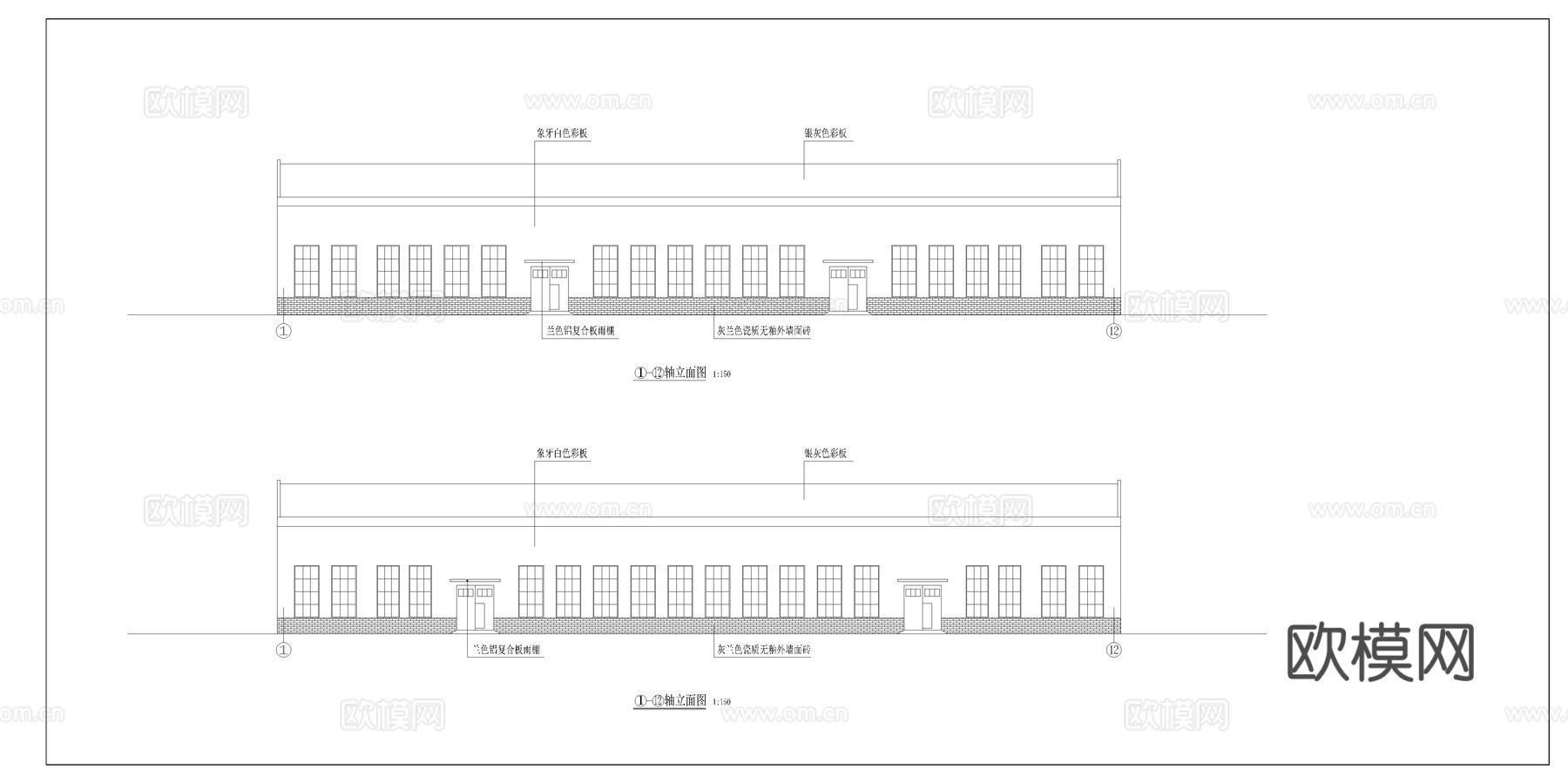 维修车间建筑施工图cad施工图