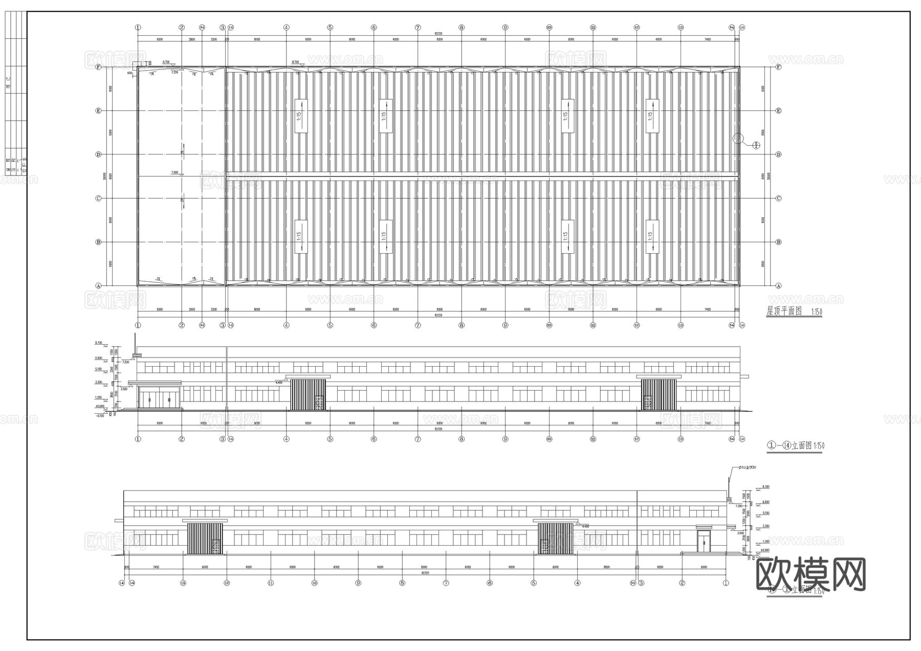 日用品车间施工图cad施工图