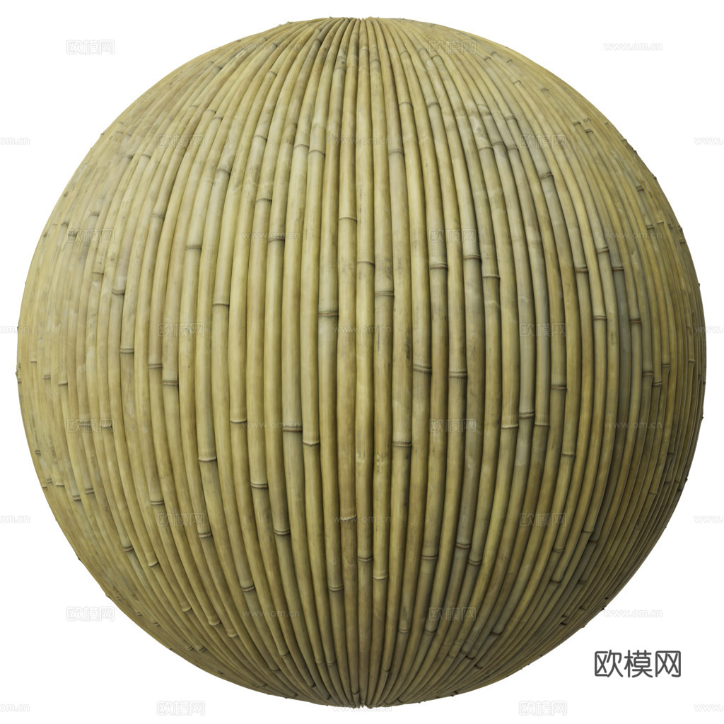 竹子竹篱笆竹排竹墙 PBR材质贴图 2k