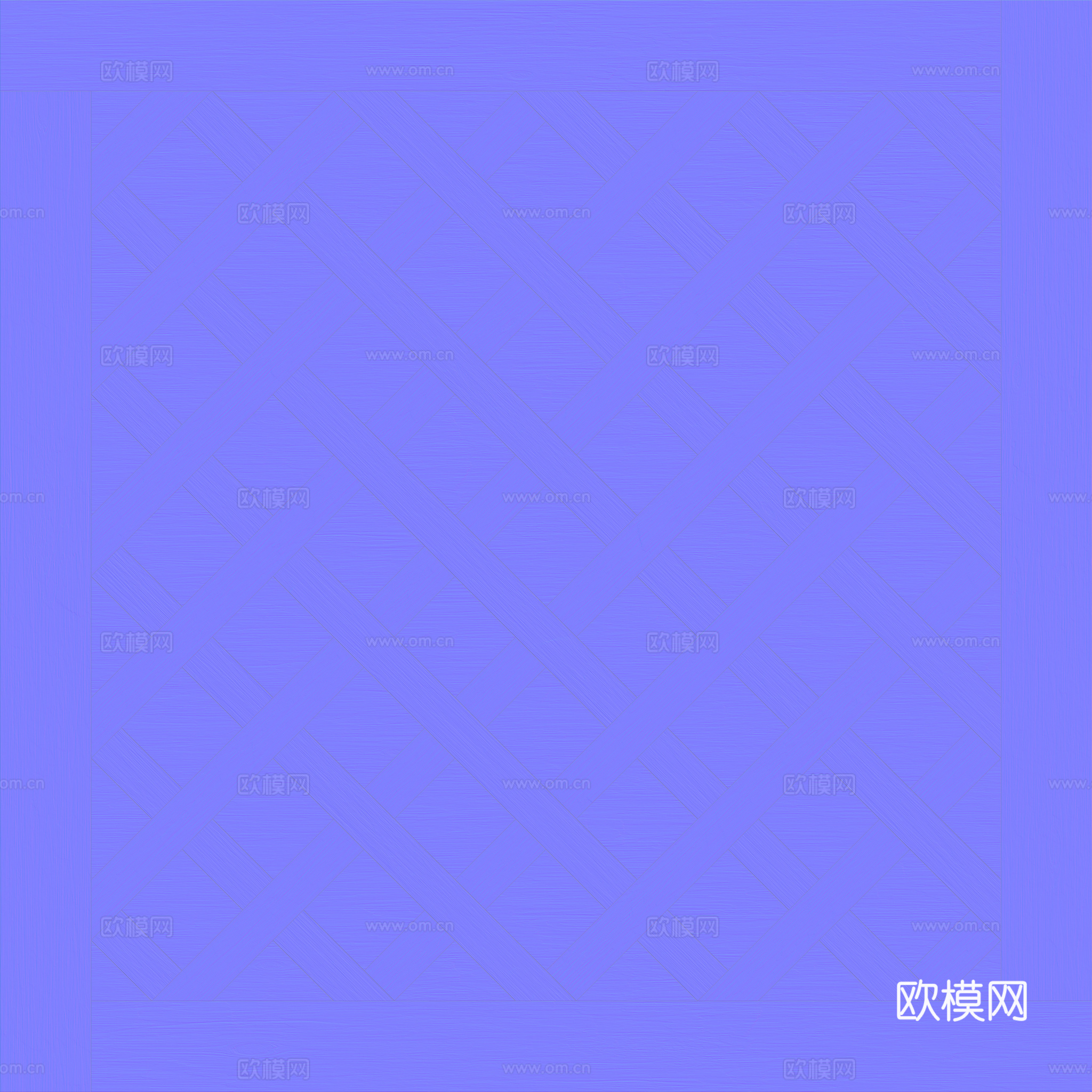 无缝拼花木地板 PBR贴图 2k