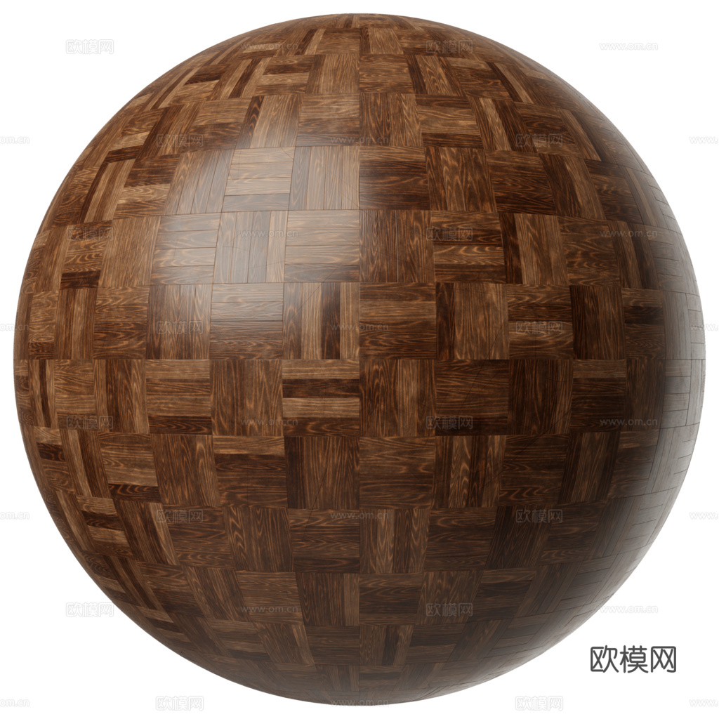 无缝木地板田字铺 PBR贴图 2k