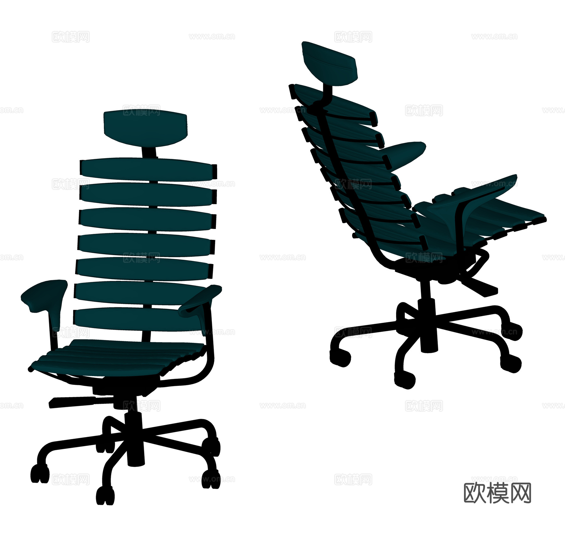 现代办公椅 会议椅 培训椅 职员椅su模型
