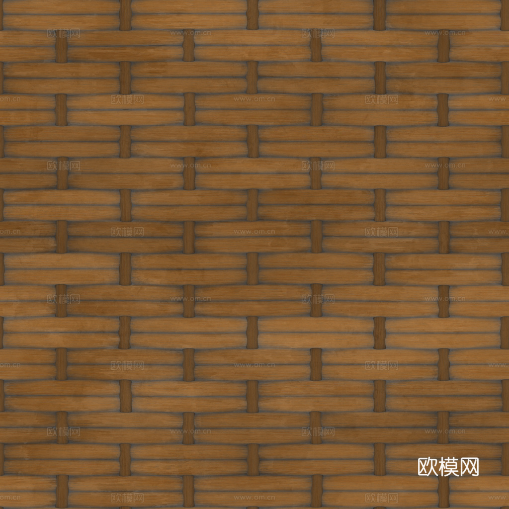 藤编竹编编织品 PBR材质贴图 1k