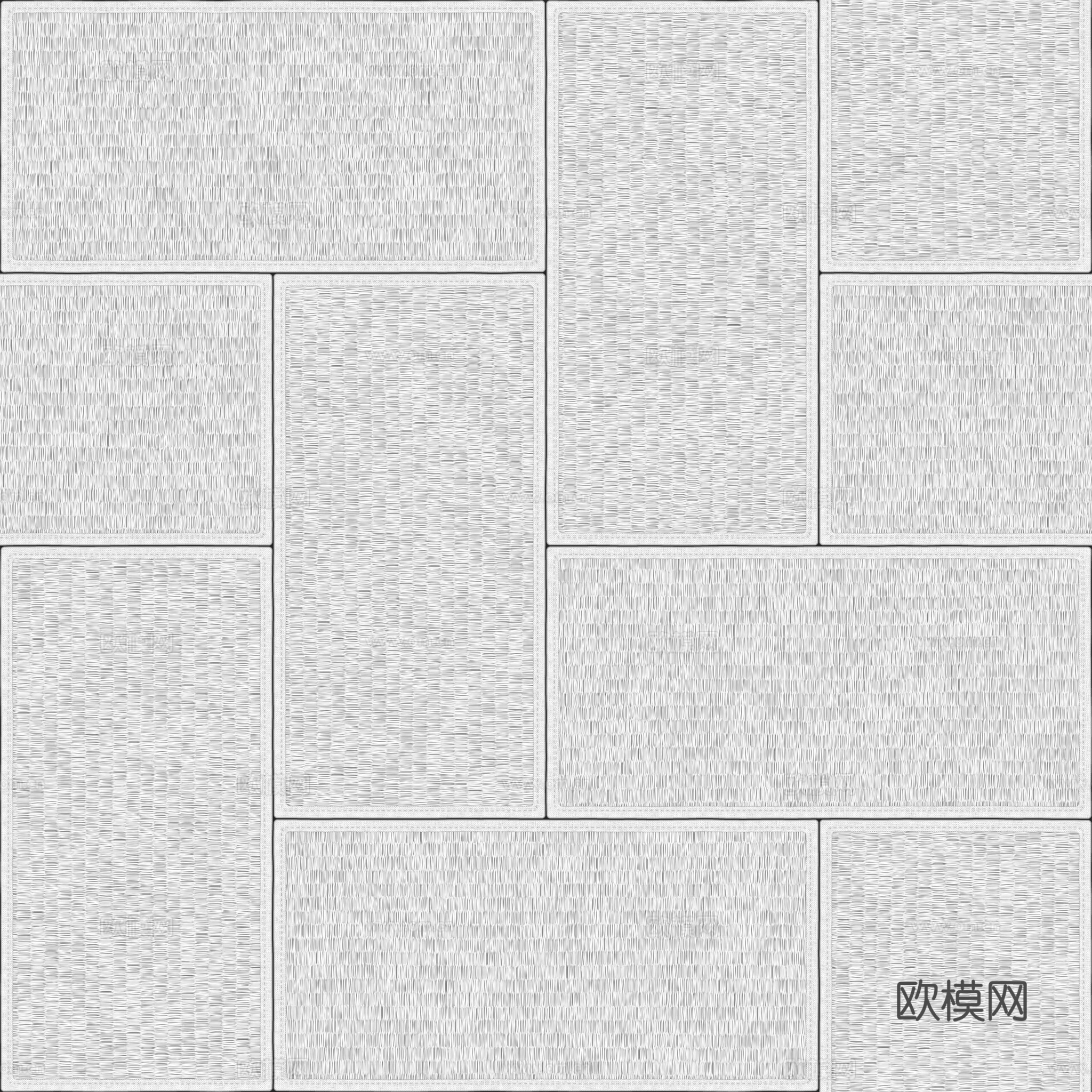 榻榻米竹席竹编 PBR贴图 2k