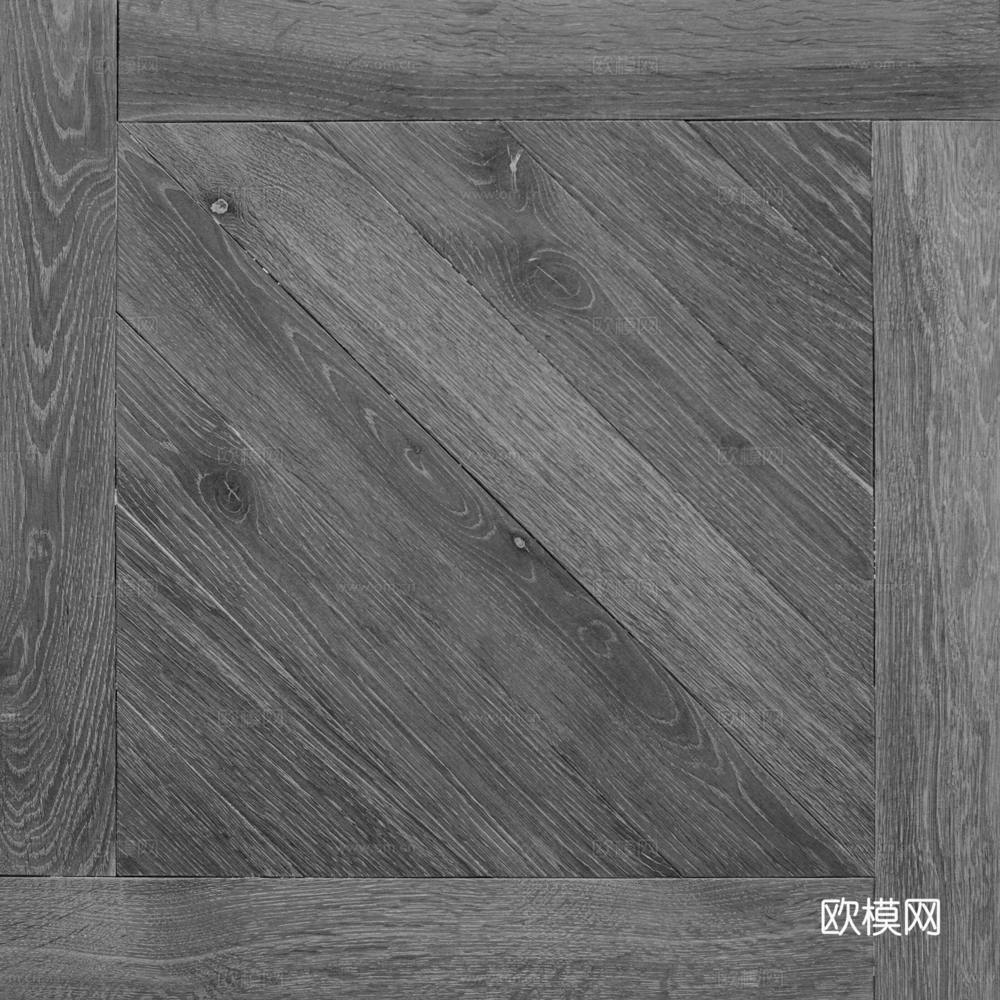 无缝老旧拼花木地板 PBR贴图 2k