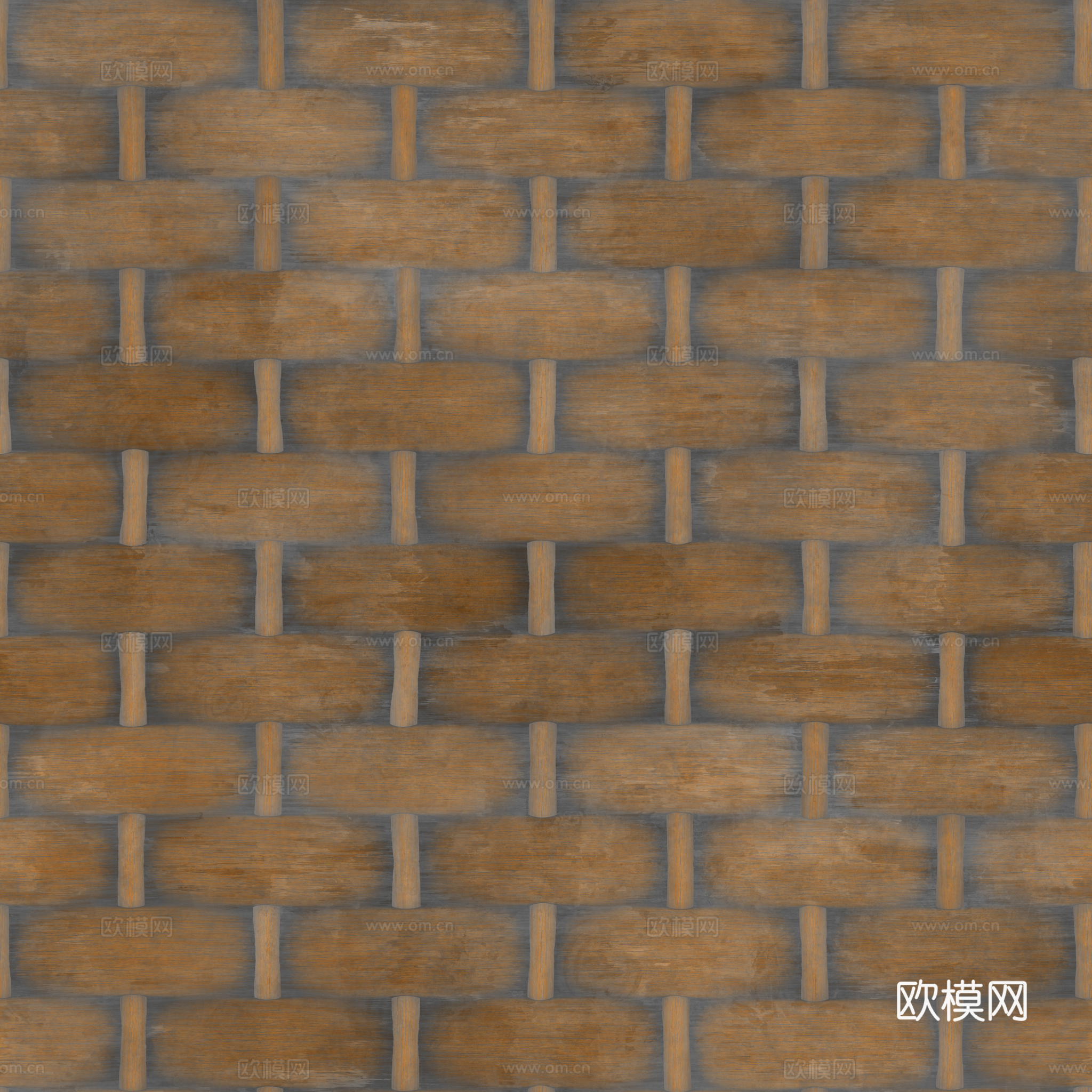藤编竹编编织品 PBR材质贴图 2k