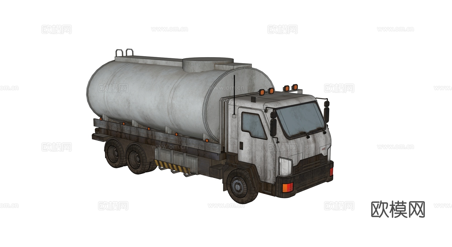 油罐车 油罐货车 罐车 工程车辆su模型