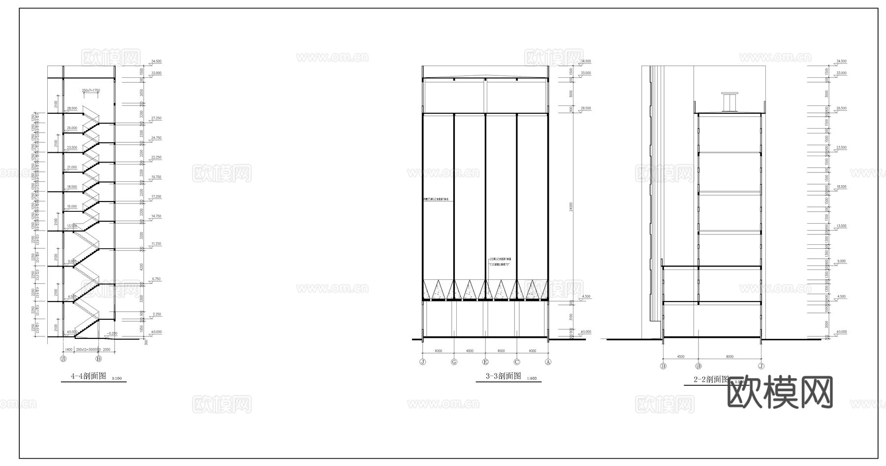 制粉车间建筑cad施工图