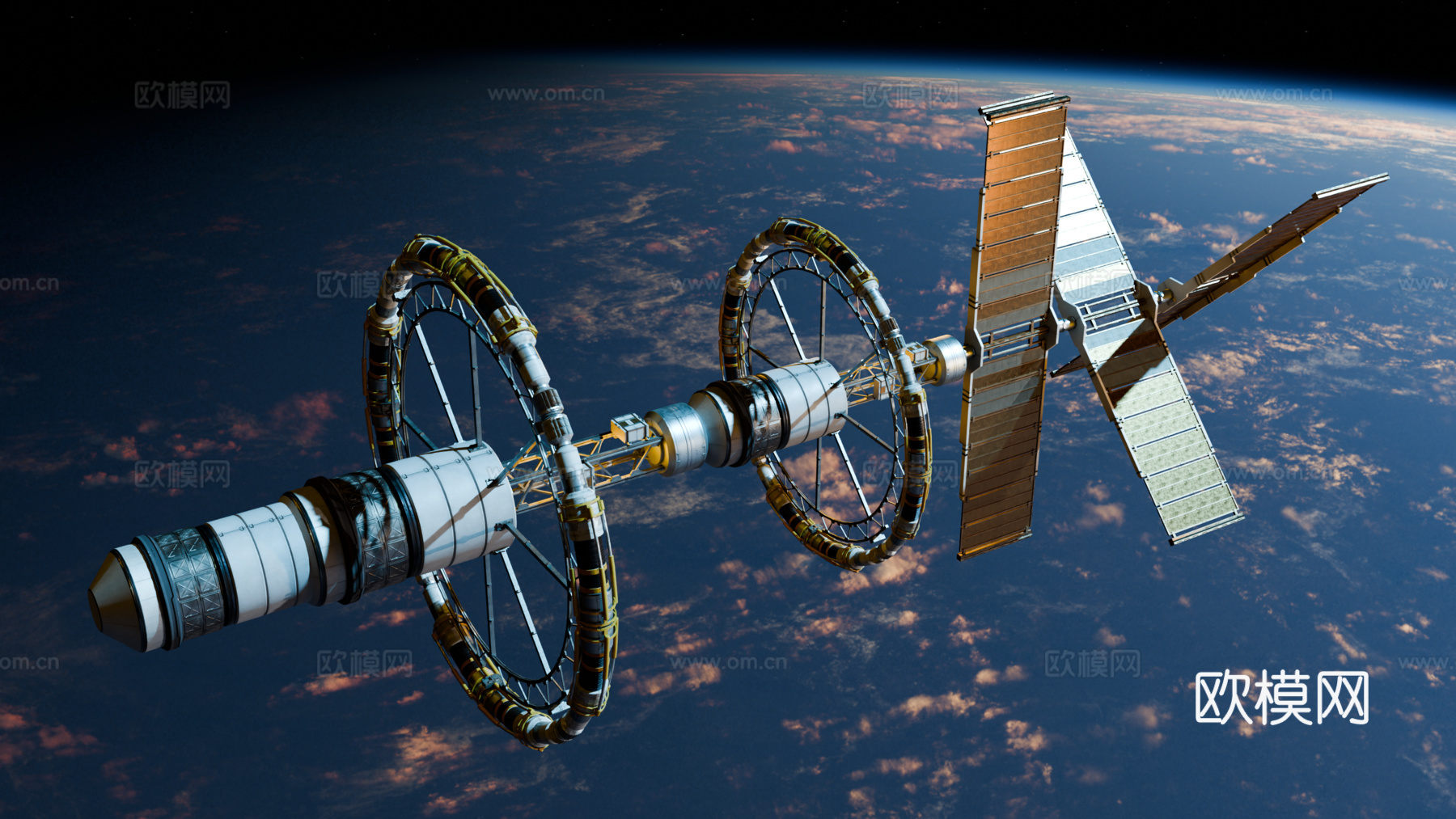 太空站 太空飞船 太空空间站 太空舱 航天器 卫星su模型